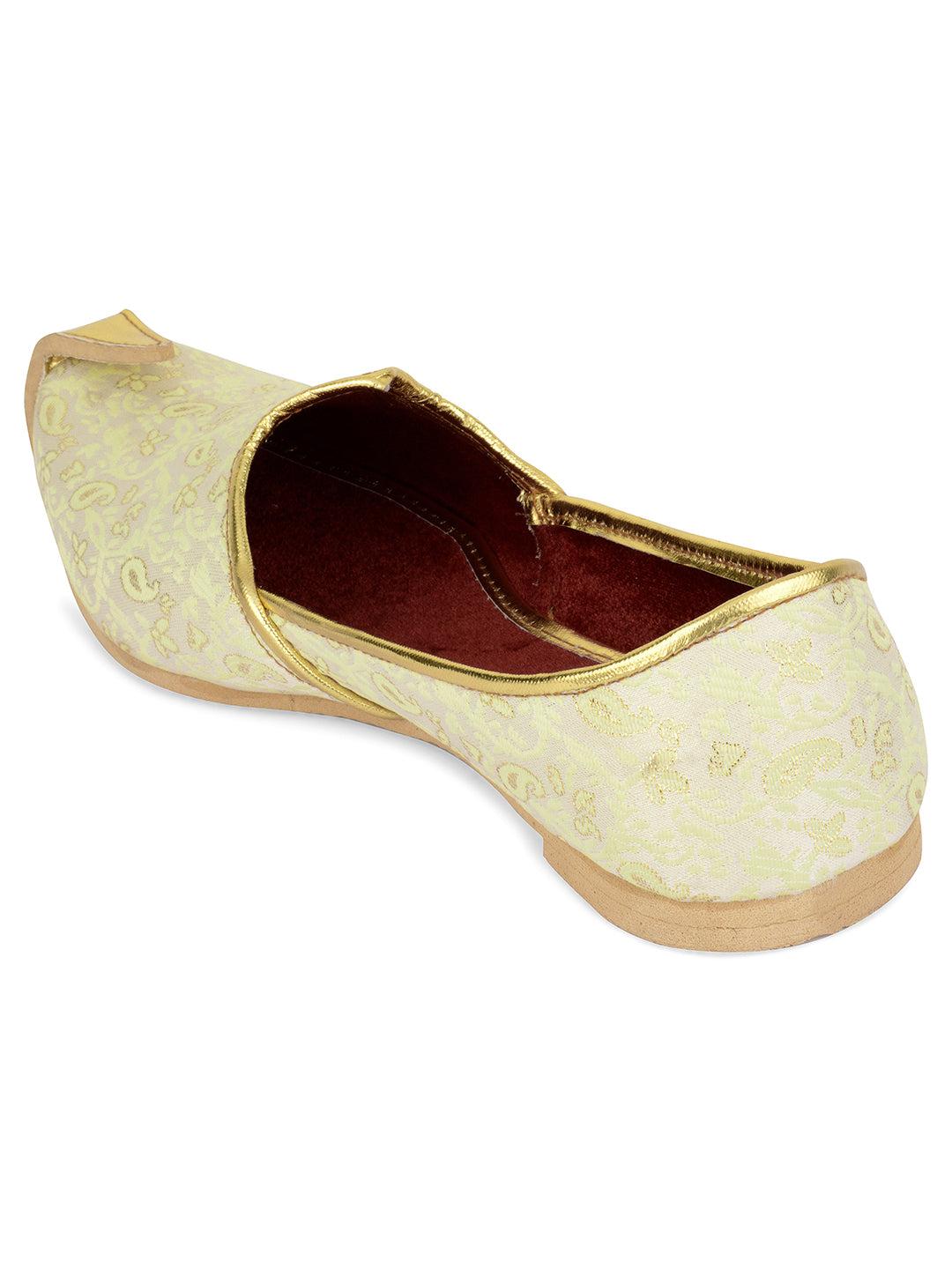 DESI COLOUR Mens Sea Green Ethnic Footwear/Punjabi Jutti