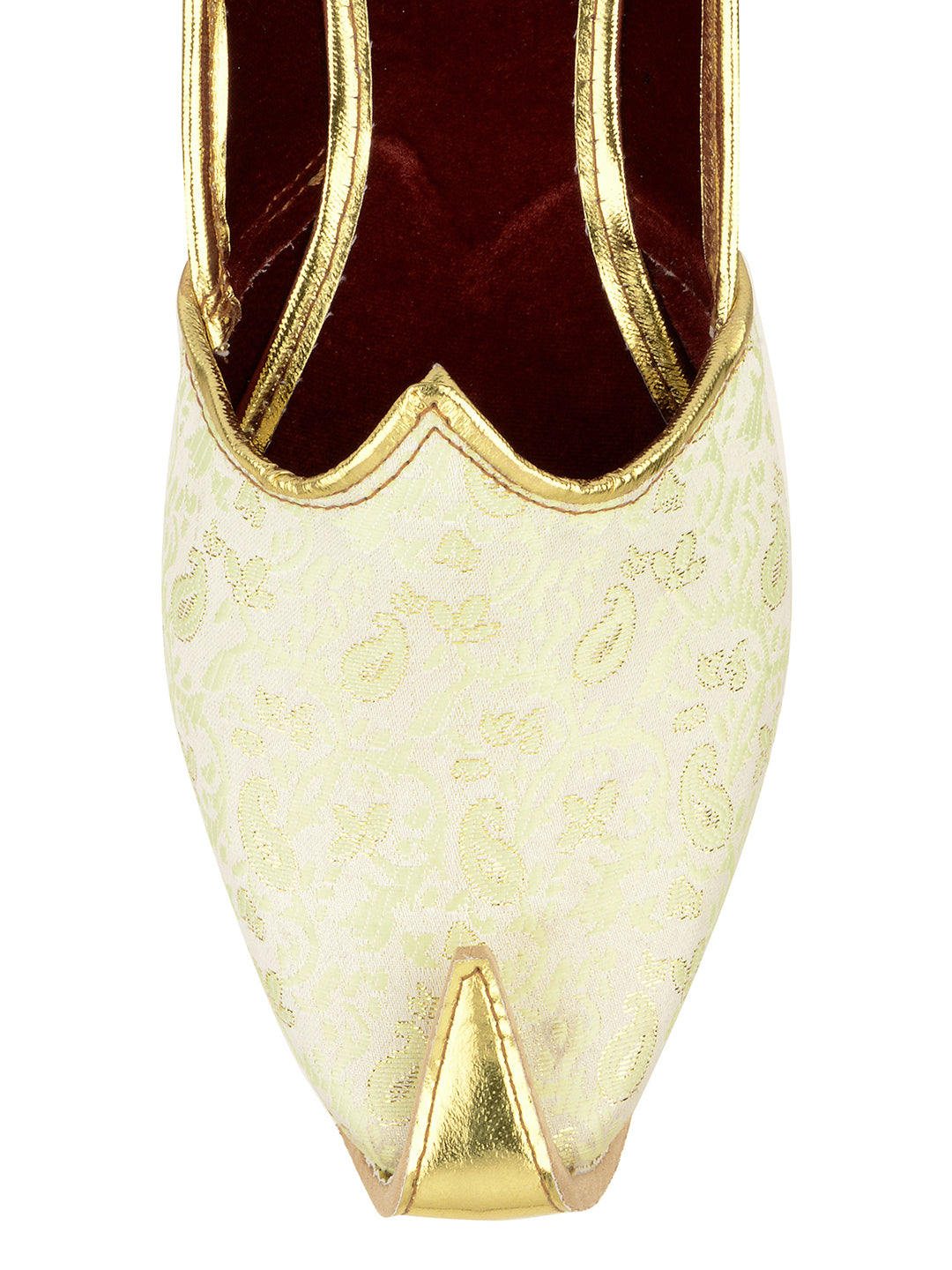 DESI COLOUR Mens Sea Green Ethnic Footwear/Punjabi Jutti
