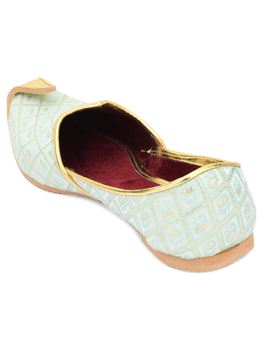 DESI COLOUR Mens Gold Ethnic Footwear/Punjabi Jutti