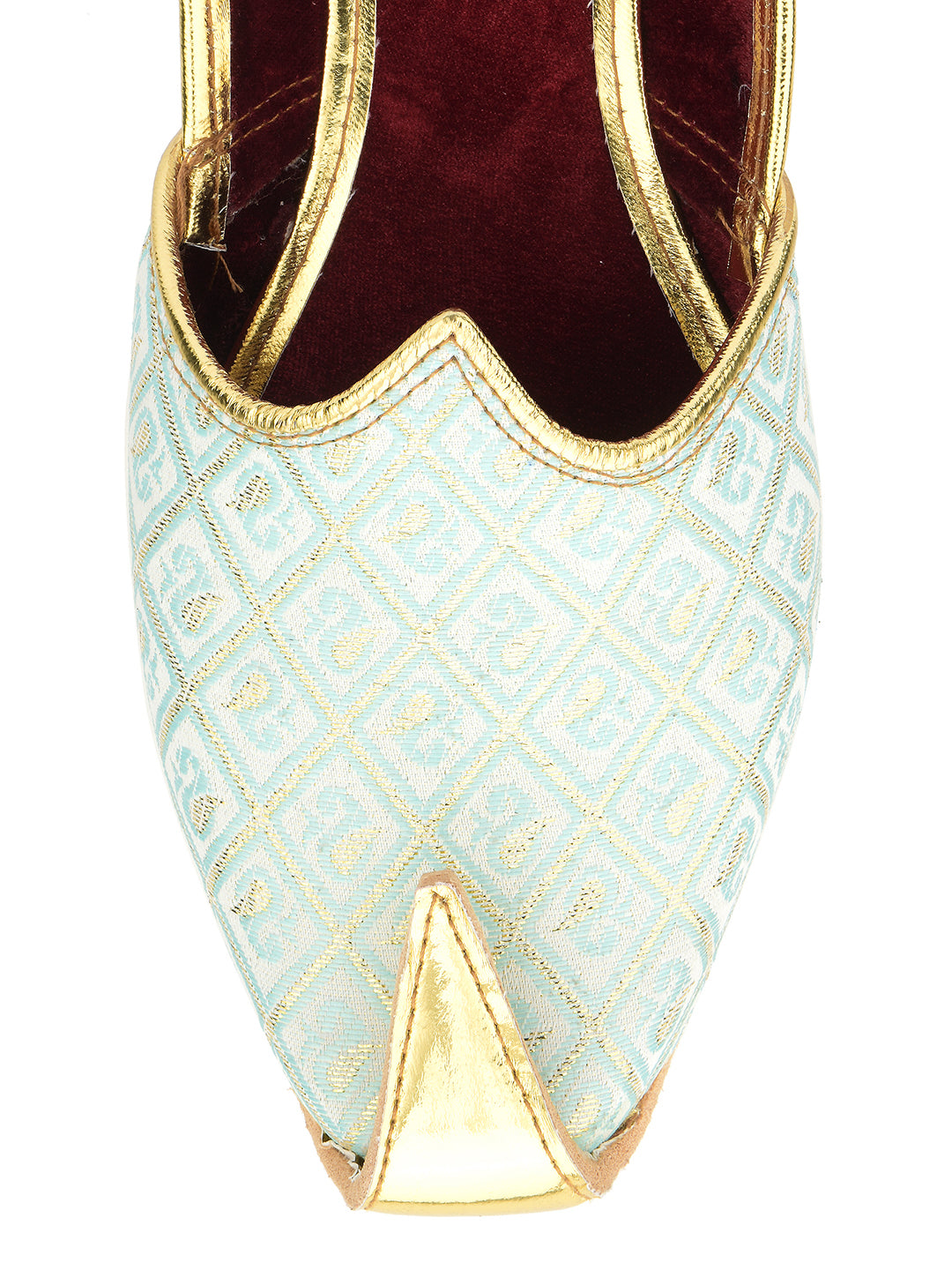 DESI COLOUR Mens Gold Ethnic Footwear/Punjabi Jutti