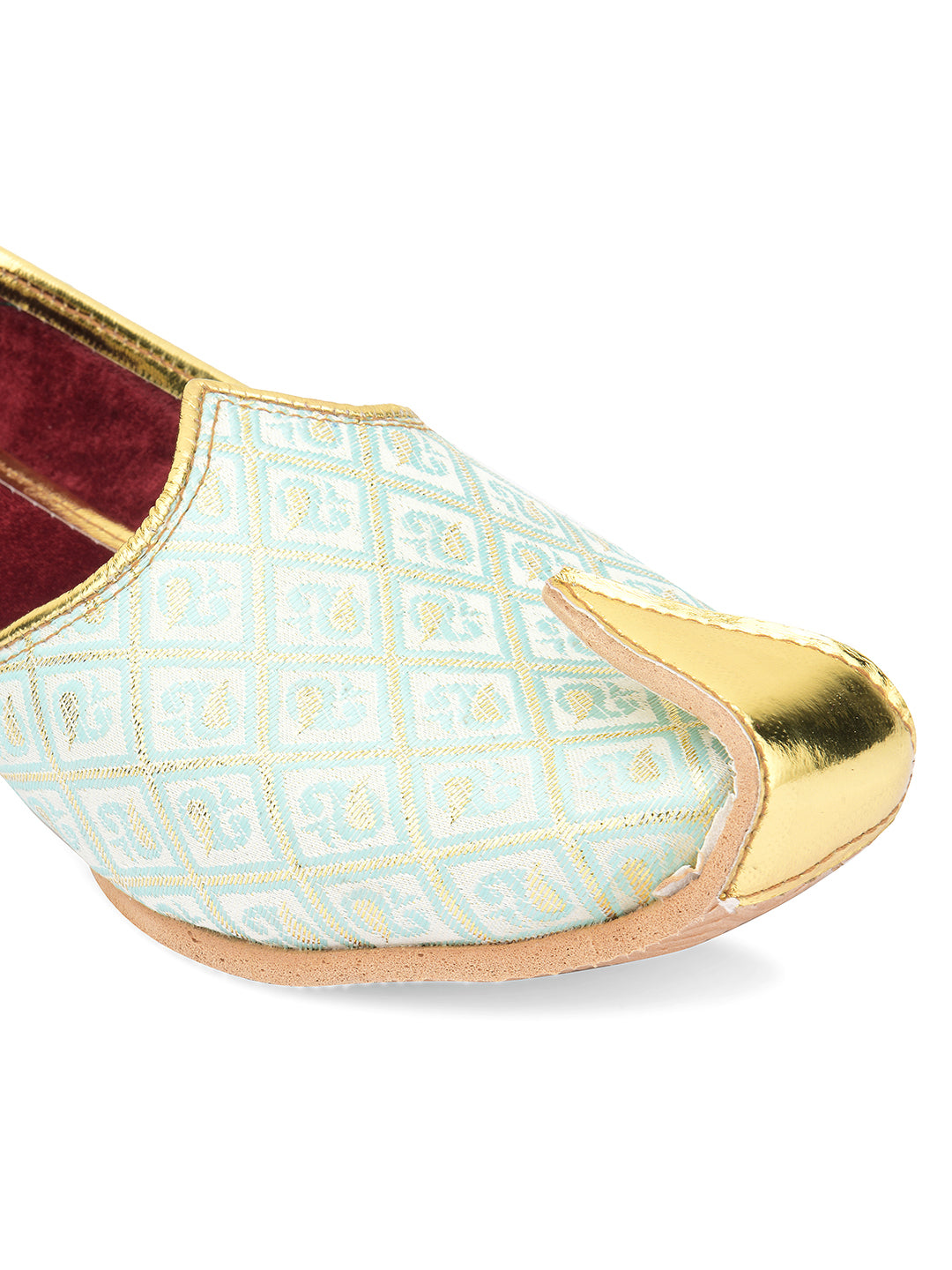DESI COLOUR Mens Gold Ethnic Footwear/Punjabi Jutti