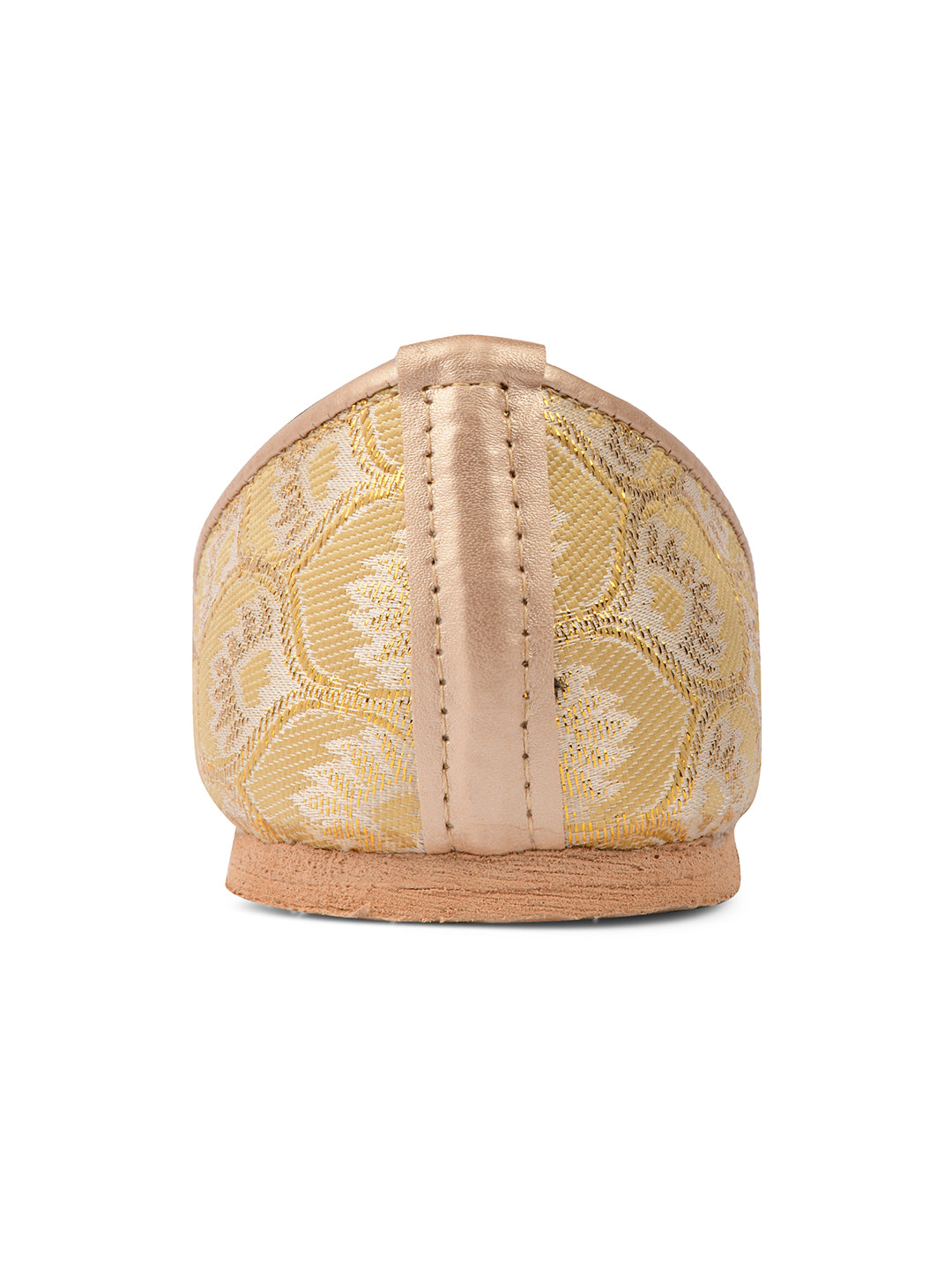 DESI COLOUR Mens Gold Ethnic Footwear/Punjabi Jutti