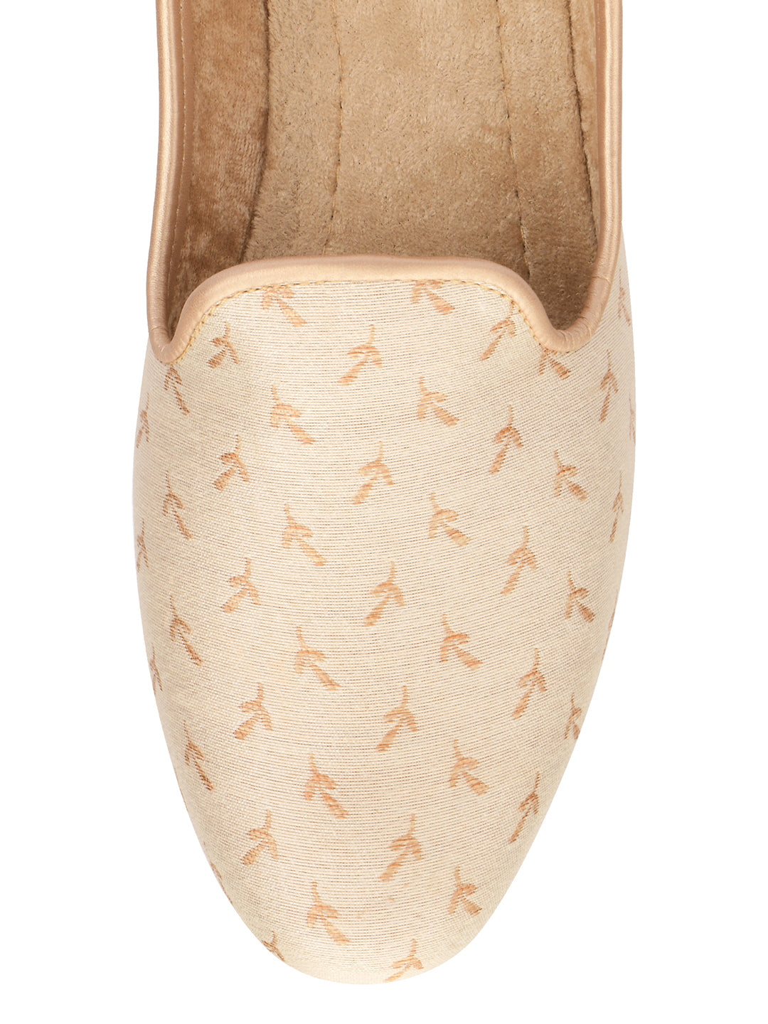 DESI COLOUR Mens Gold Ethnic Footwear/Punjabi Jutti