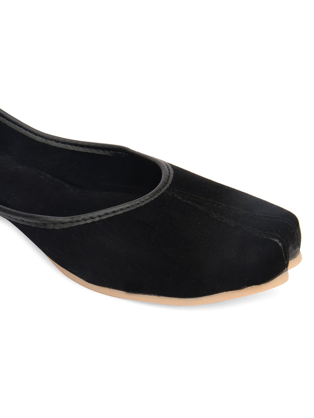 DESI COLOUR Women Black Ethnic Punjabi Jutti