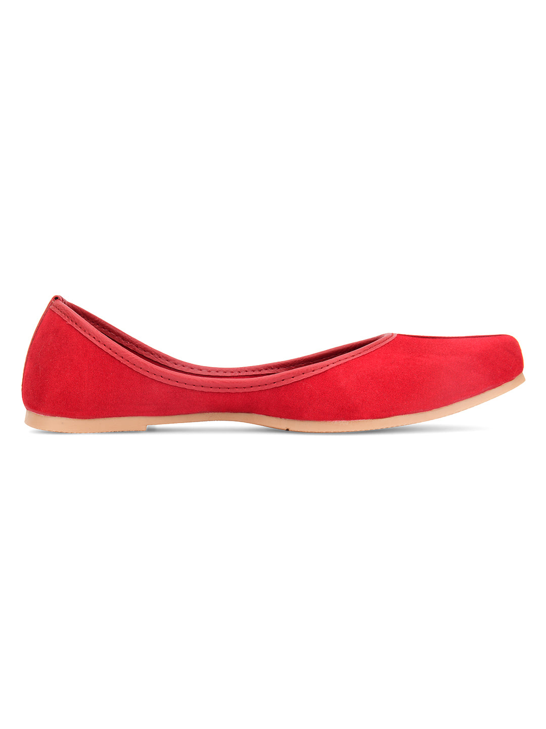 DESI COLOUR Women Red Ethnic Punjabi Jutti