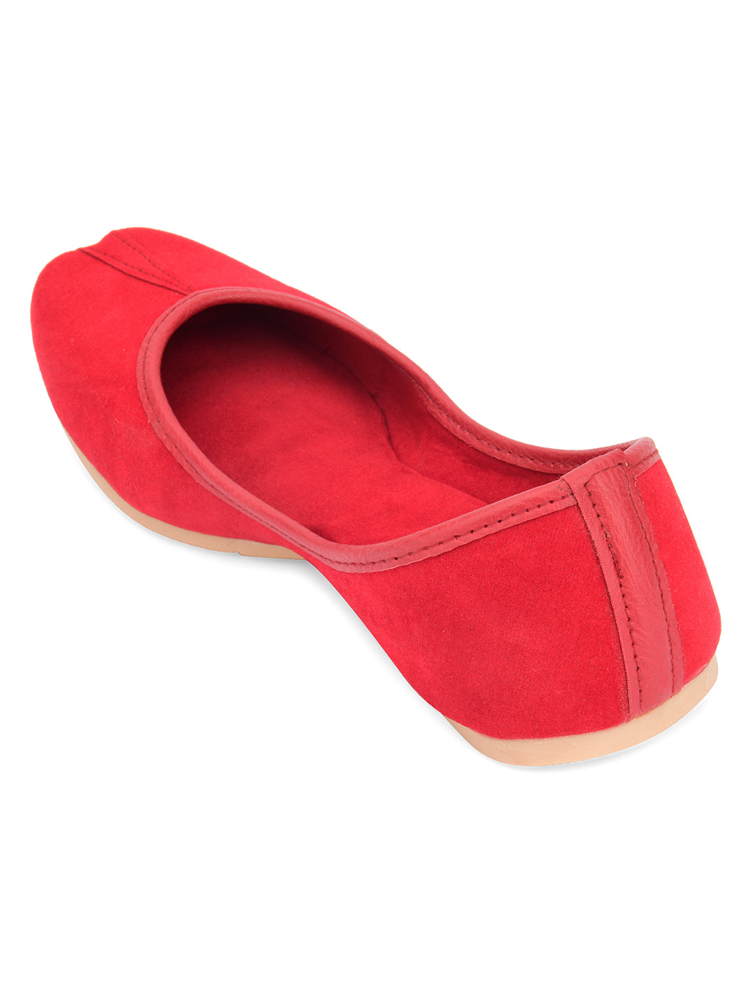 DESI COLOUR Women Red Ethnic Punjabi Jutti