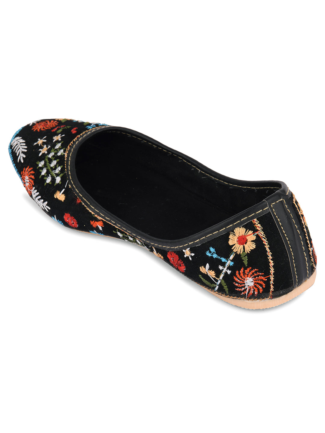 DESI COLOUR Women Black Ethnic Punjabi Jutti