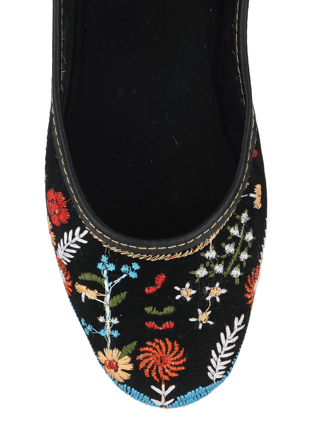 DESI COLOUR Women Black Ethnic Punjabi Jutti