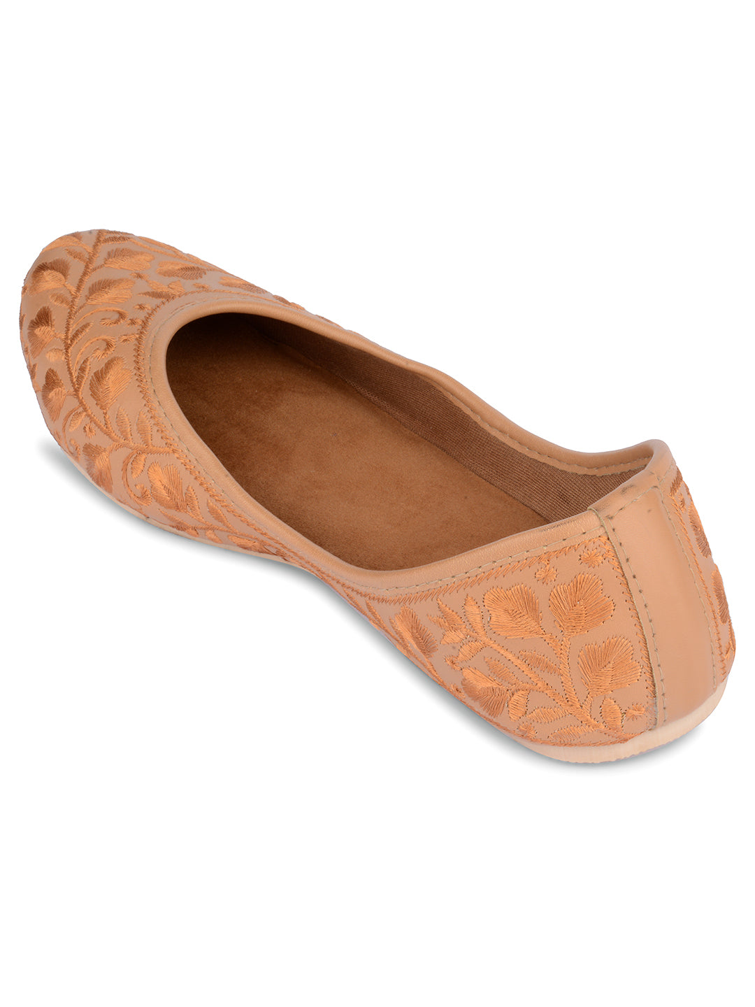DESI COLOUR Women Tan Ethnic Punjabi Jutti