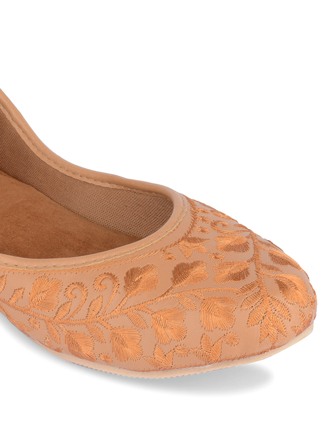 DESI COLOUR Women Tan Ethnic Punjabi Jutti