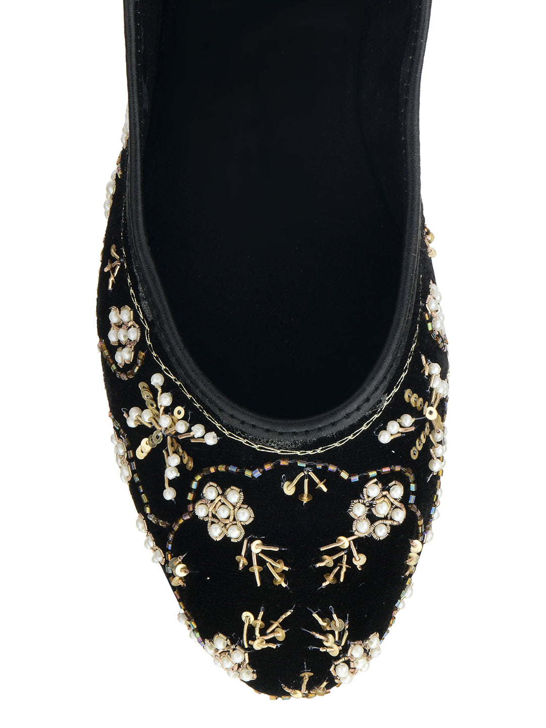 DESI COLOUR Women Black Ethnic Punjabi Jutti