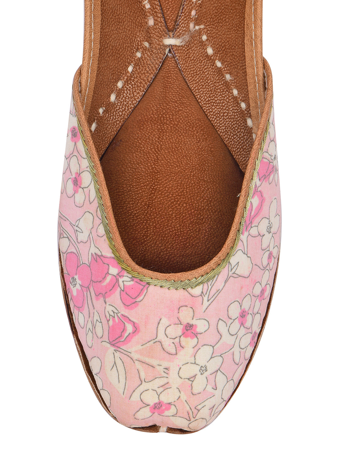 DESI COLOUR Women Pink Ethnic Punjabi Jutti