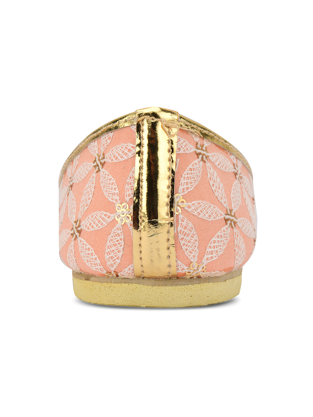 DESI COLOUR Mens Gold Ethnic Footwear/Punjabi Jutti