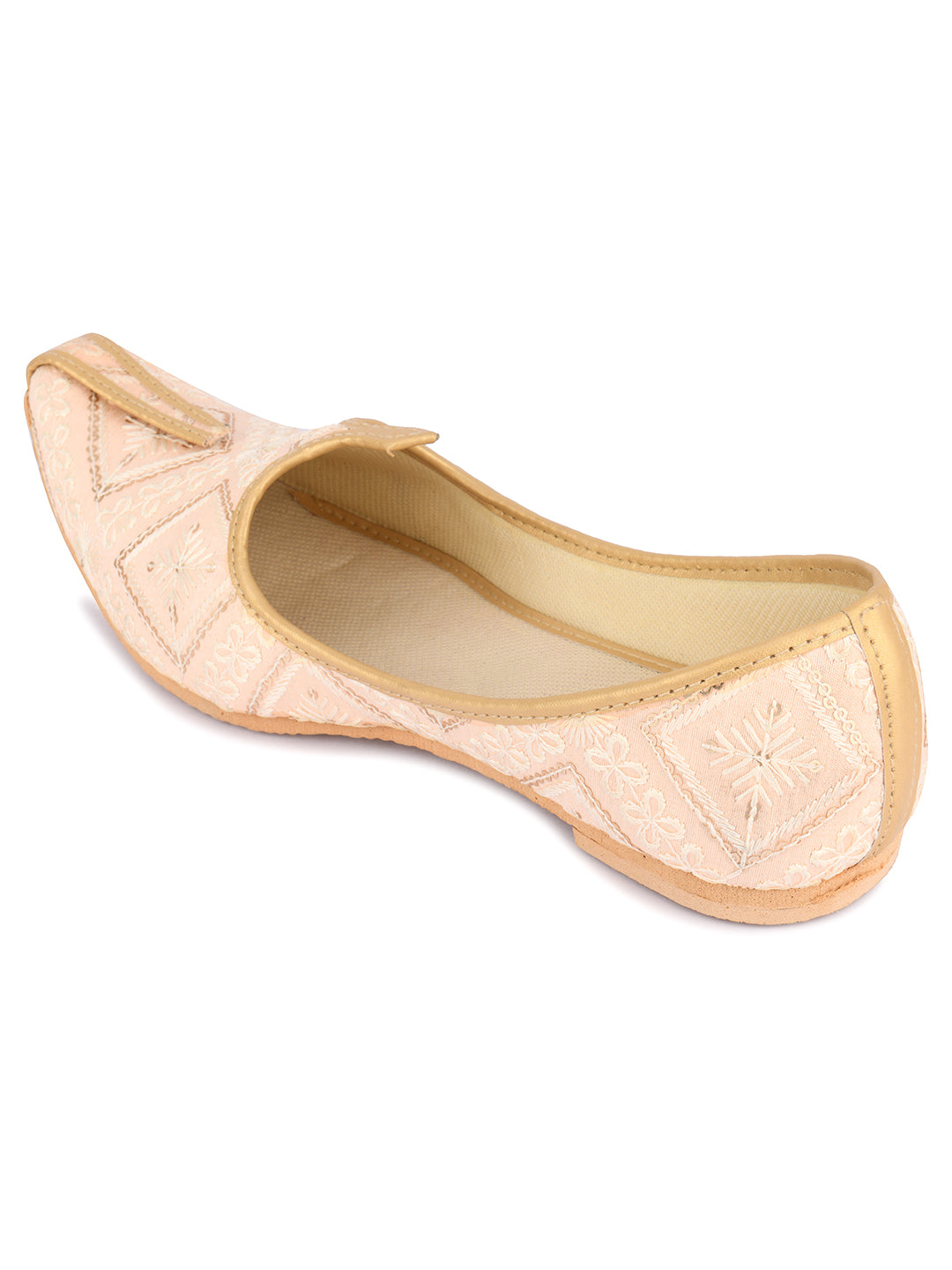 DESI COLOUR Mens Gold Ethnic Footwear/Punjabi Jutti