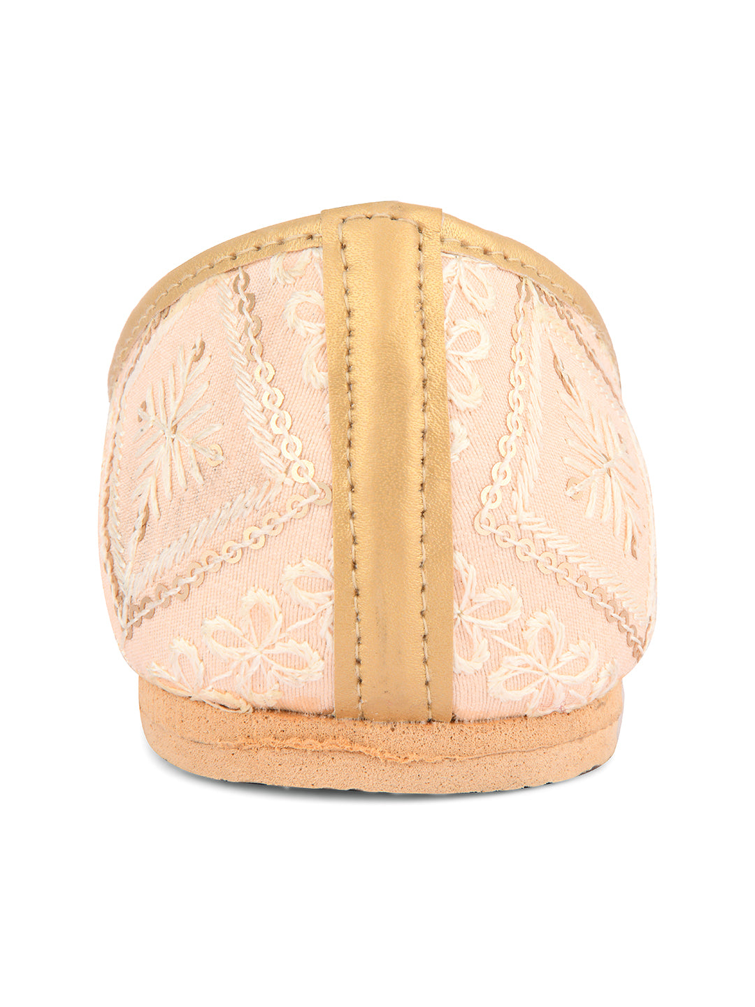 DESI COLOUR Mens Gold Ethnic Footwear/Punjabi Jutti