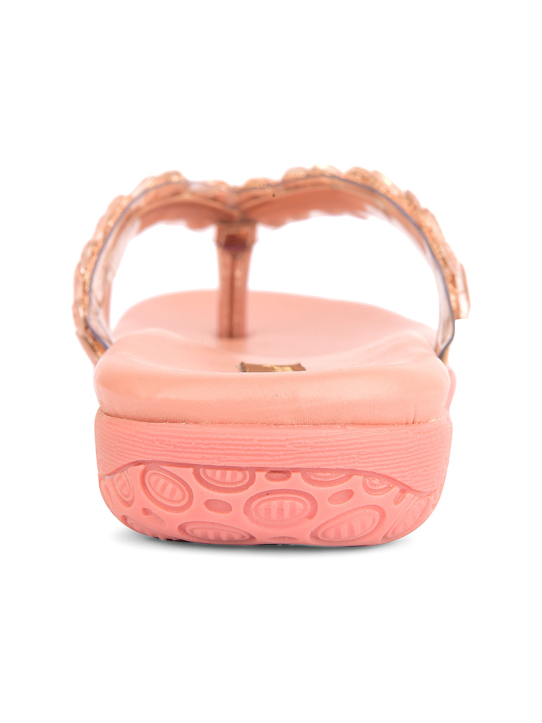 DESI COLOUR Women Rose Gold Ethnic Punjabi Jutti