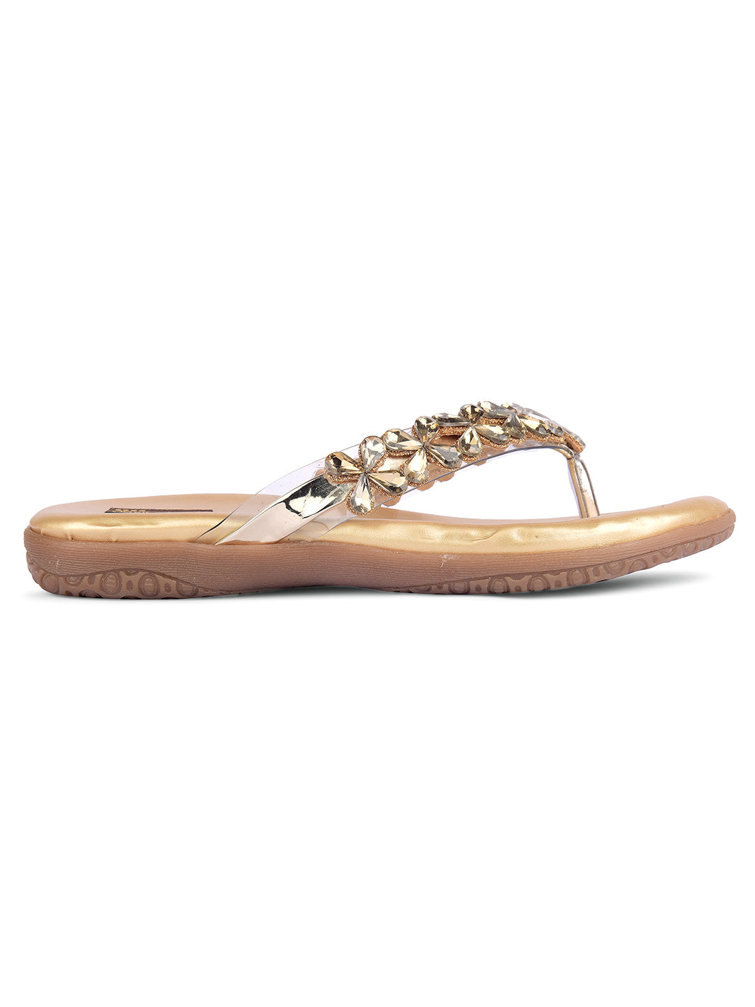 DESI COLOUR Women Gold Ethnic Punjabi Jutti
