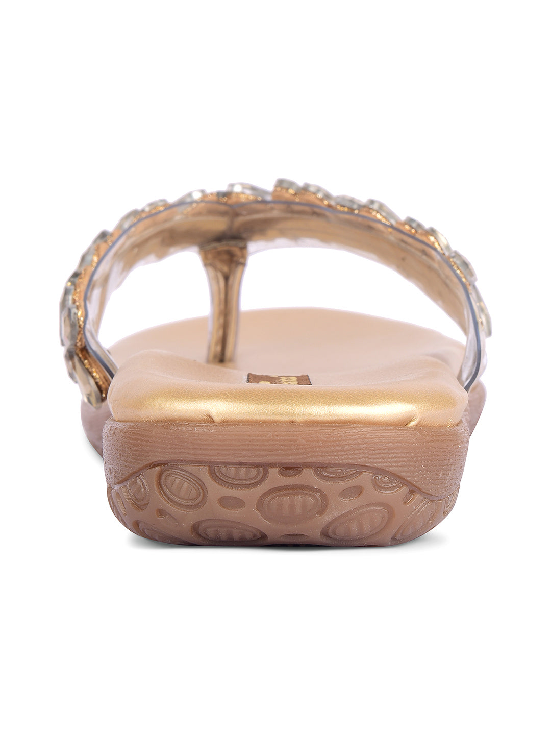 DESI COLOUR Women Gold Ethnic Punjabi Jutti