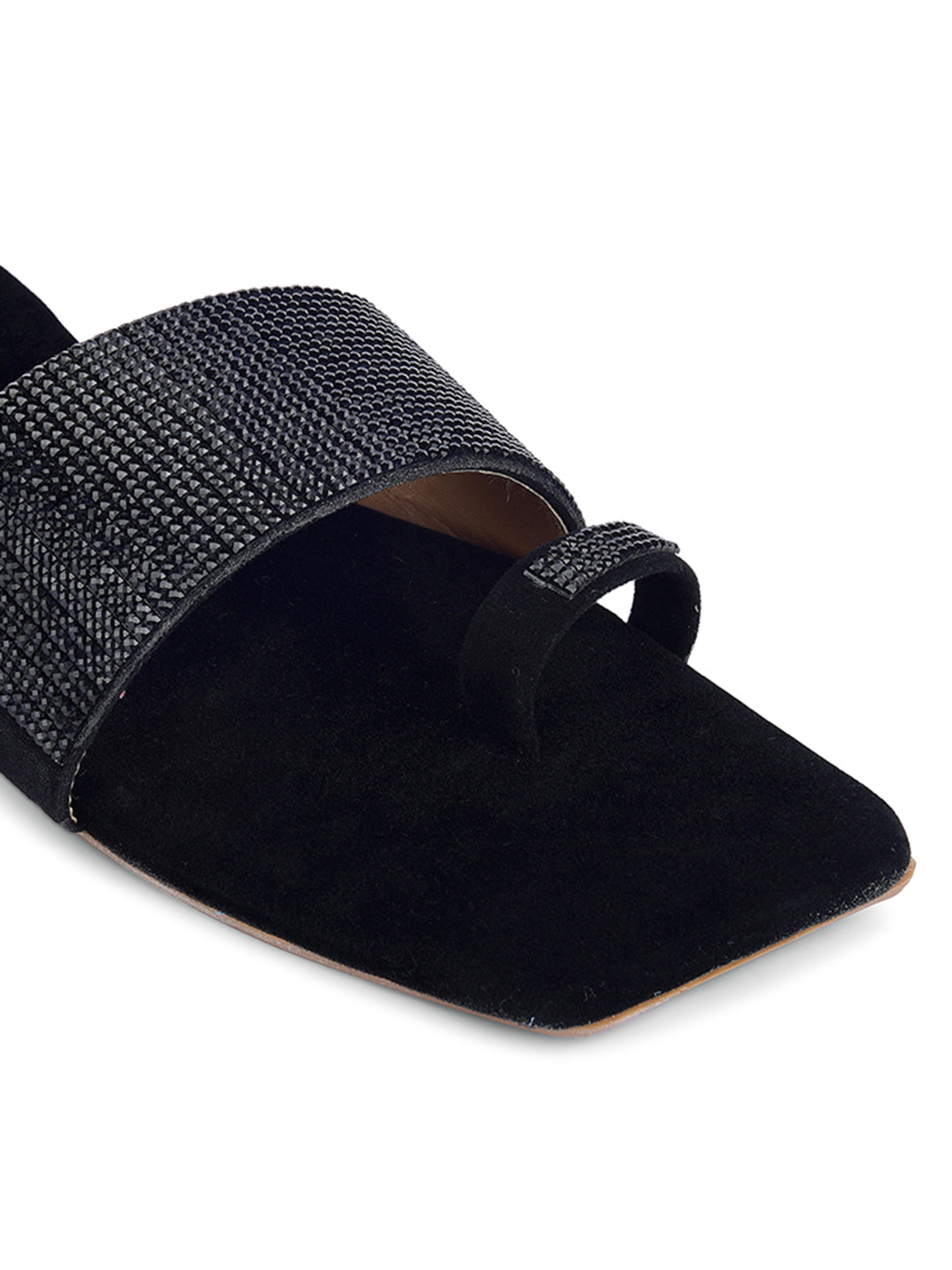 DESI COLOUR Women Black Ethnic Punjabi Jutti