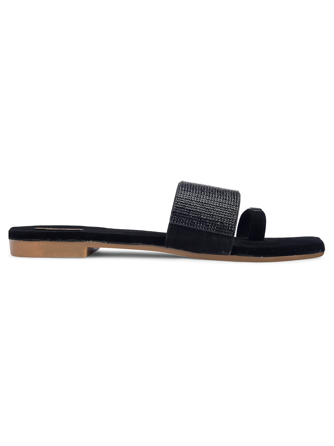 DESI COLOUR Women Black Ethnic Punjabi Jutti