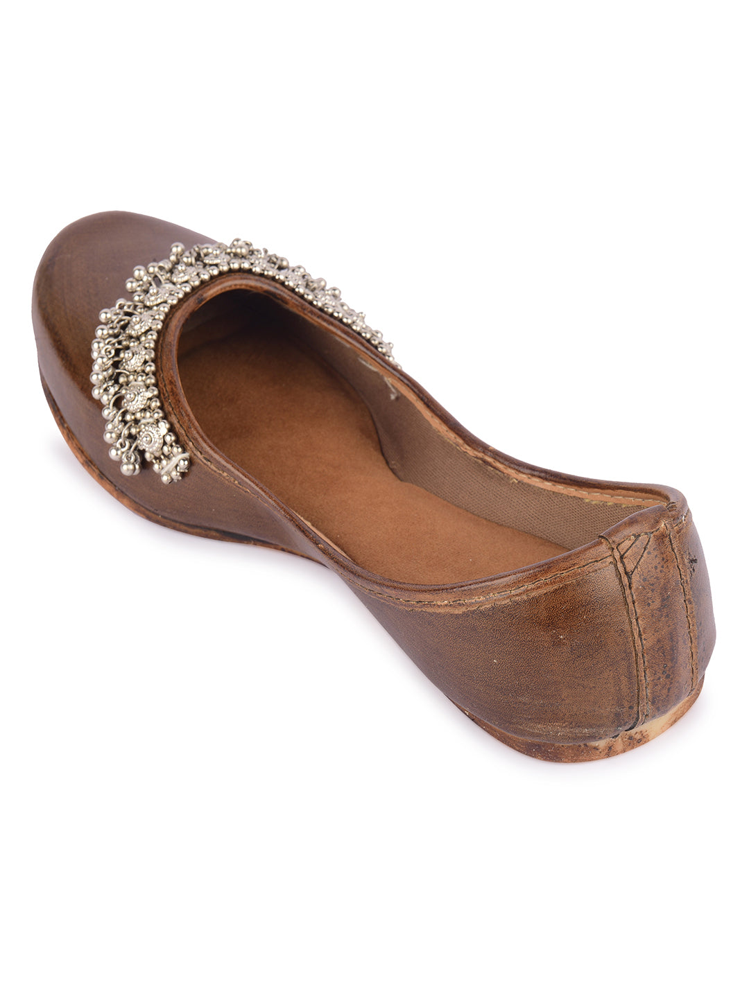 DESI COLOUR Women Brown Ethnic Punjabi Jutti-Payal