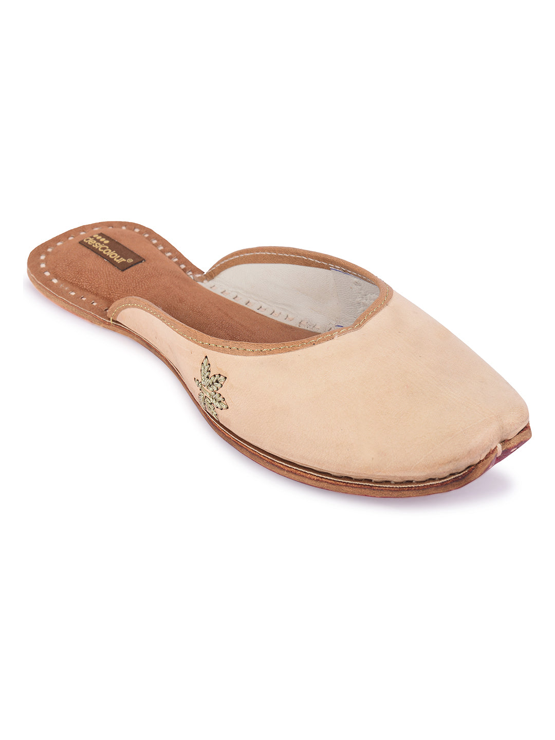 DESI COLOUR Women Natural Elegant Leather Ethnic Mules