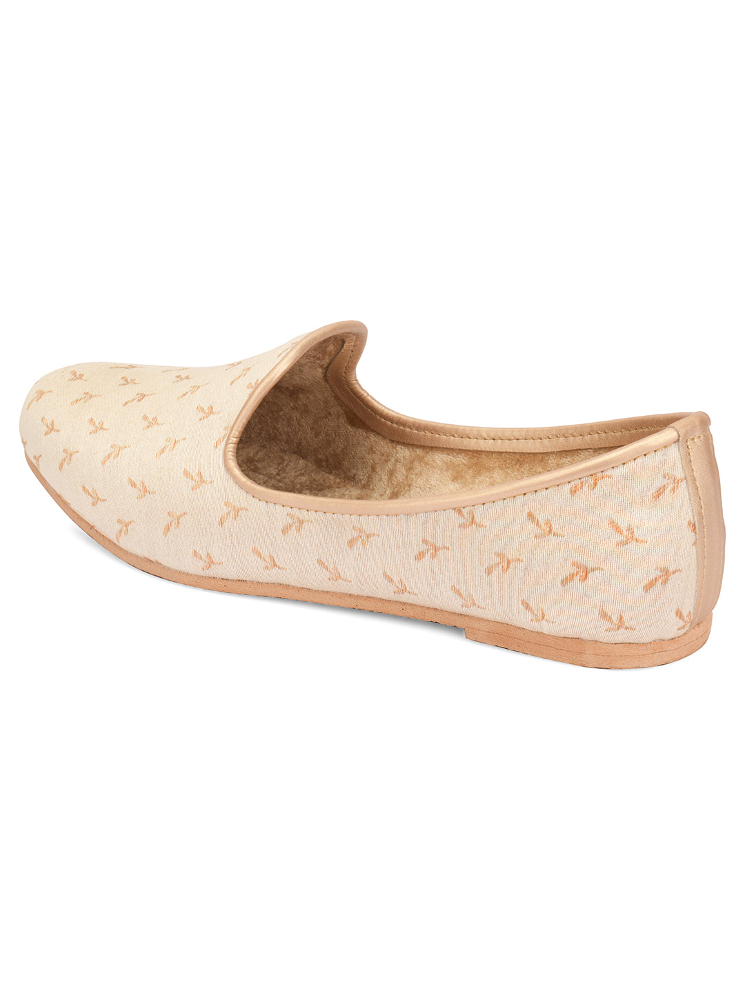 DESI COLOUR Mens Gold Ethnic Footwear/Punjabi Jutti