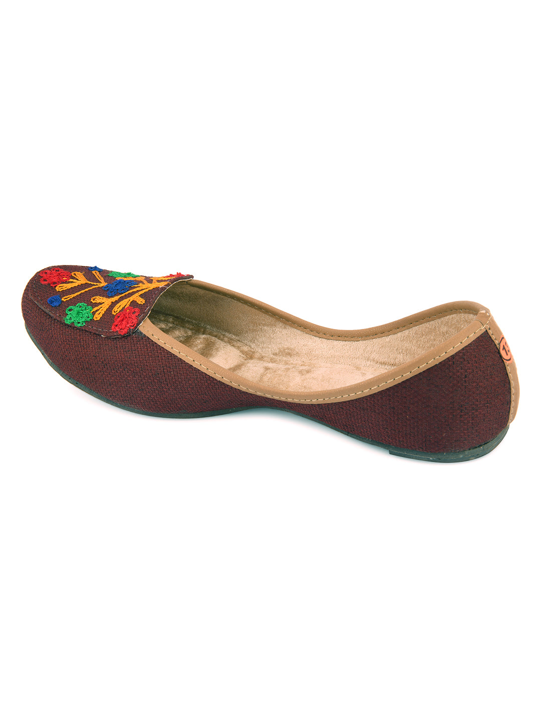 DESI COLOUR Women Maroon Ethnic Punjabi Jutti