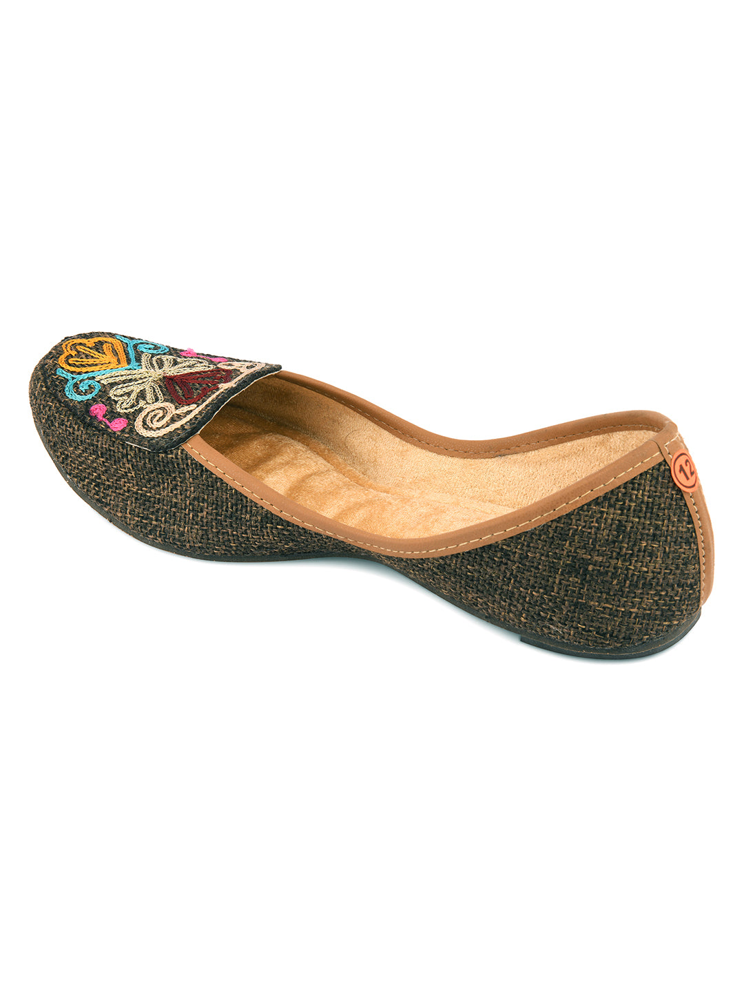 DESI COLOUR Women Brown Solid Canvas Ballerinas