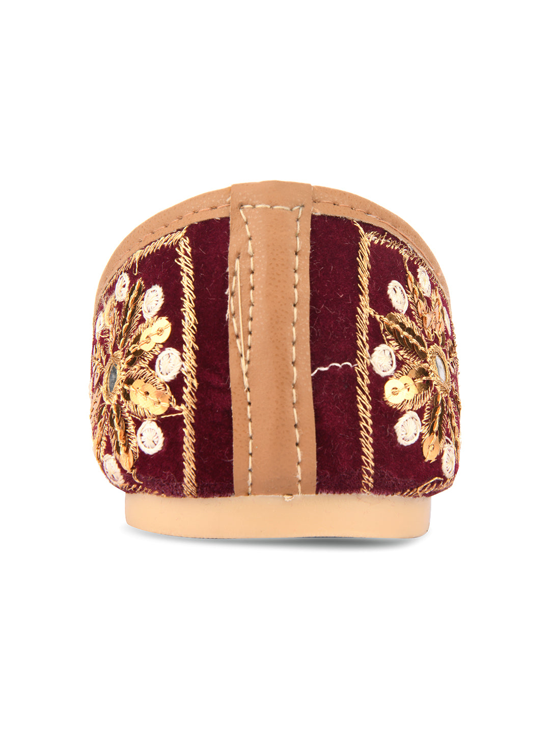 DESI COLOUR Women Maroon Ethnic Punjabi Jutti