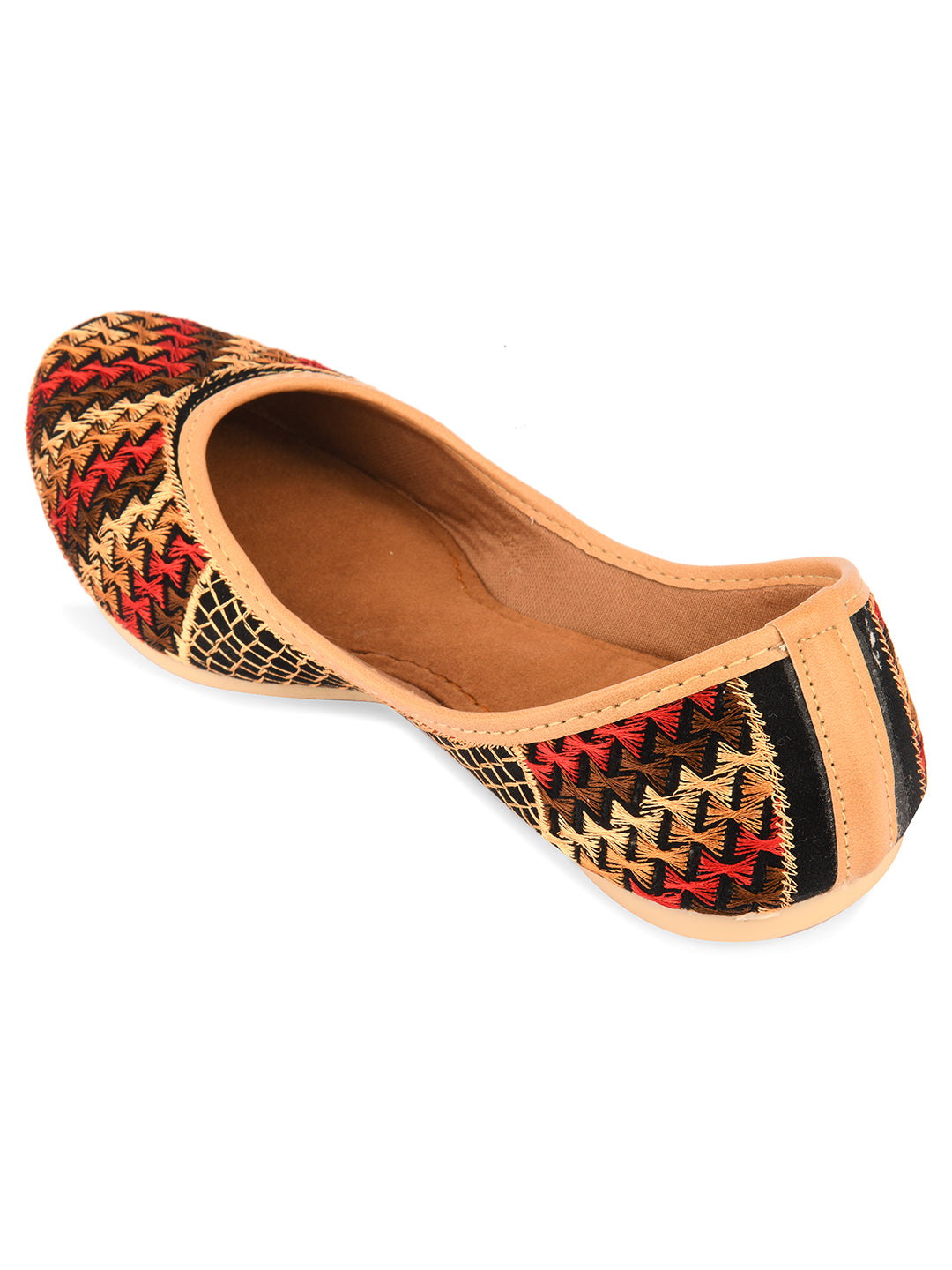 DESI COLOUR Women Black Ethnic Punjabi Jutti