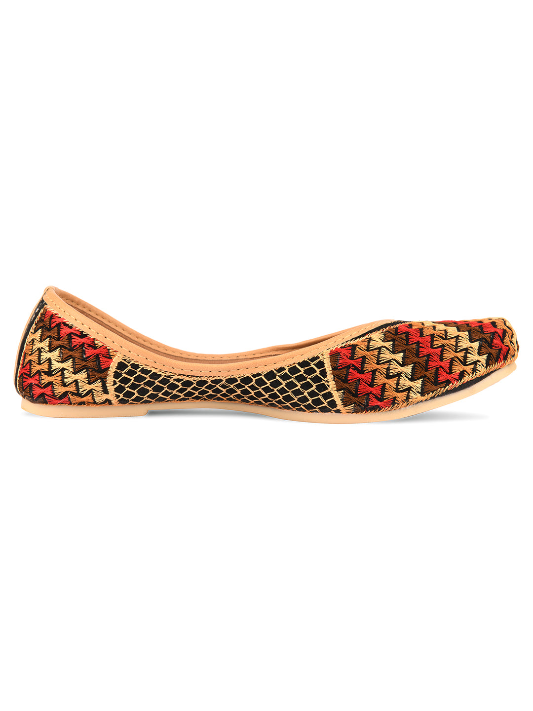 DESI COLOUR Women Black Ethnic Punjabi Jutti