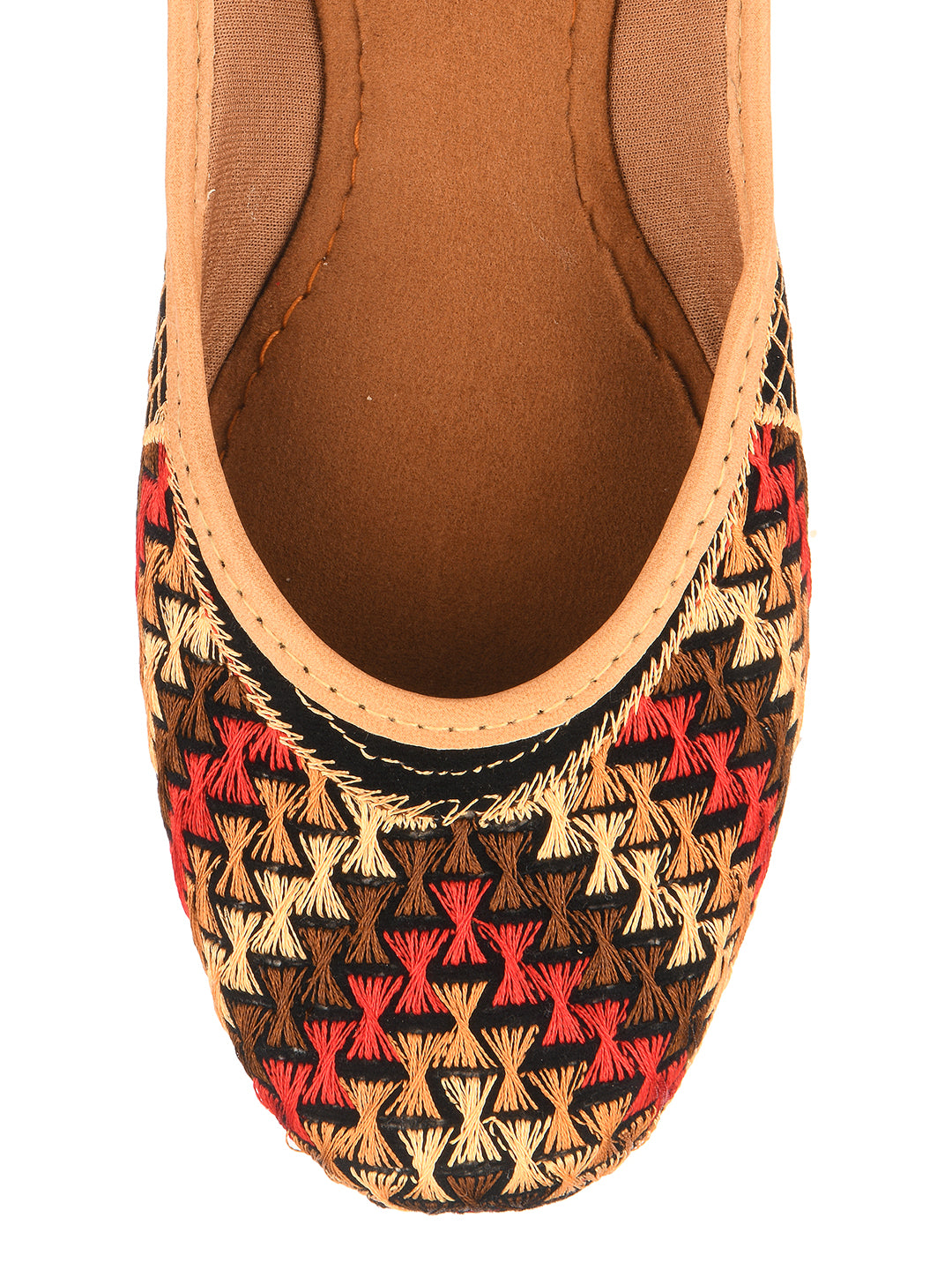 DESI COLOUR Women Black Ethnic Punjabi Jutti