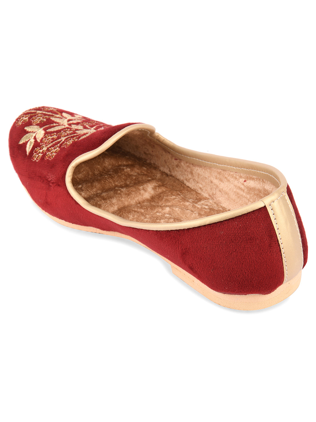 DESI COLOUR Mens Gold Ethnic Footwear/Punjabi Jutti