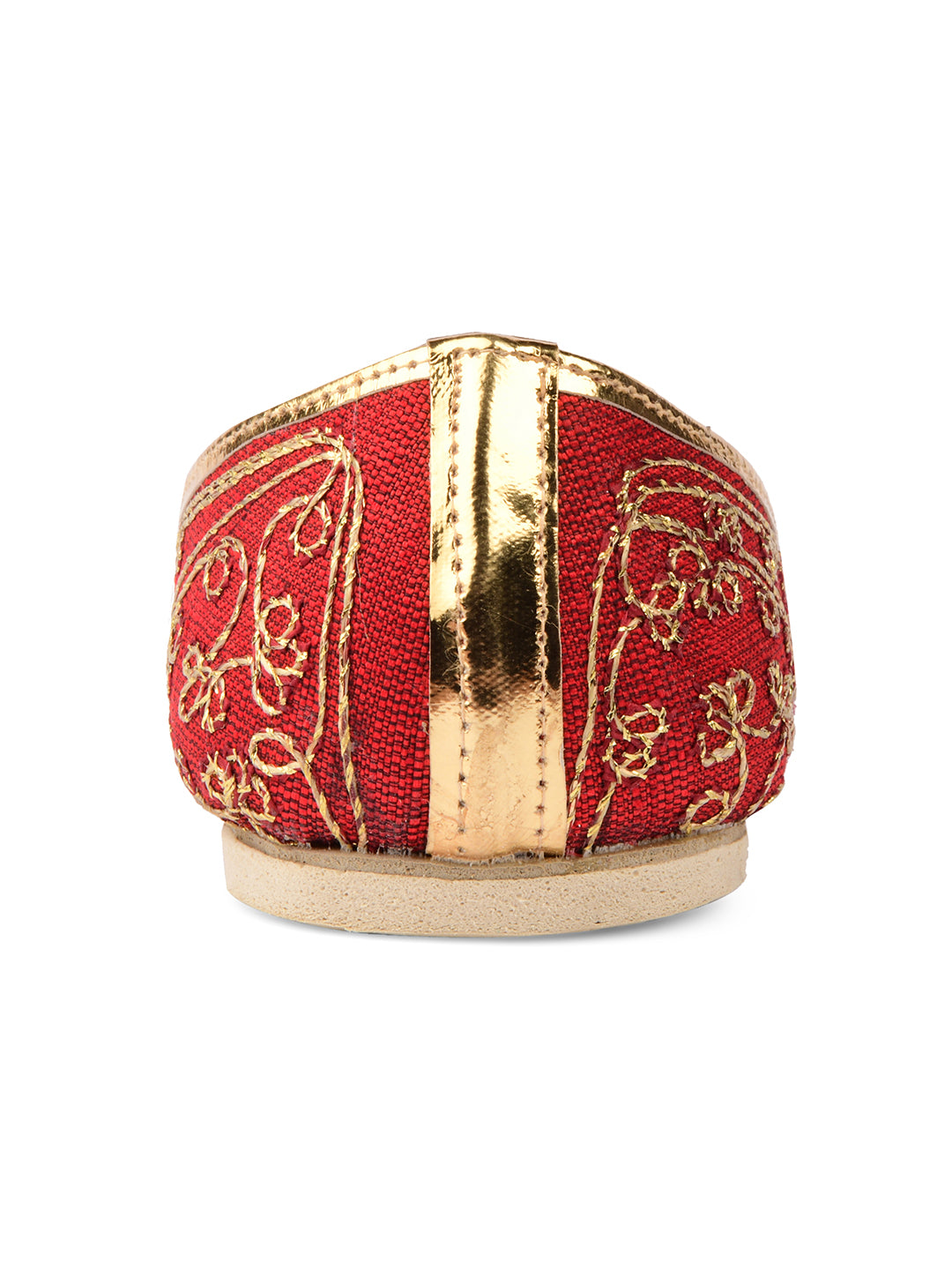 DESI COLOUR Mens Maroon Ethnic Footwear/Punjabi Jutti