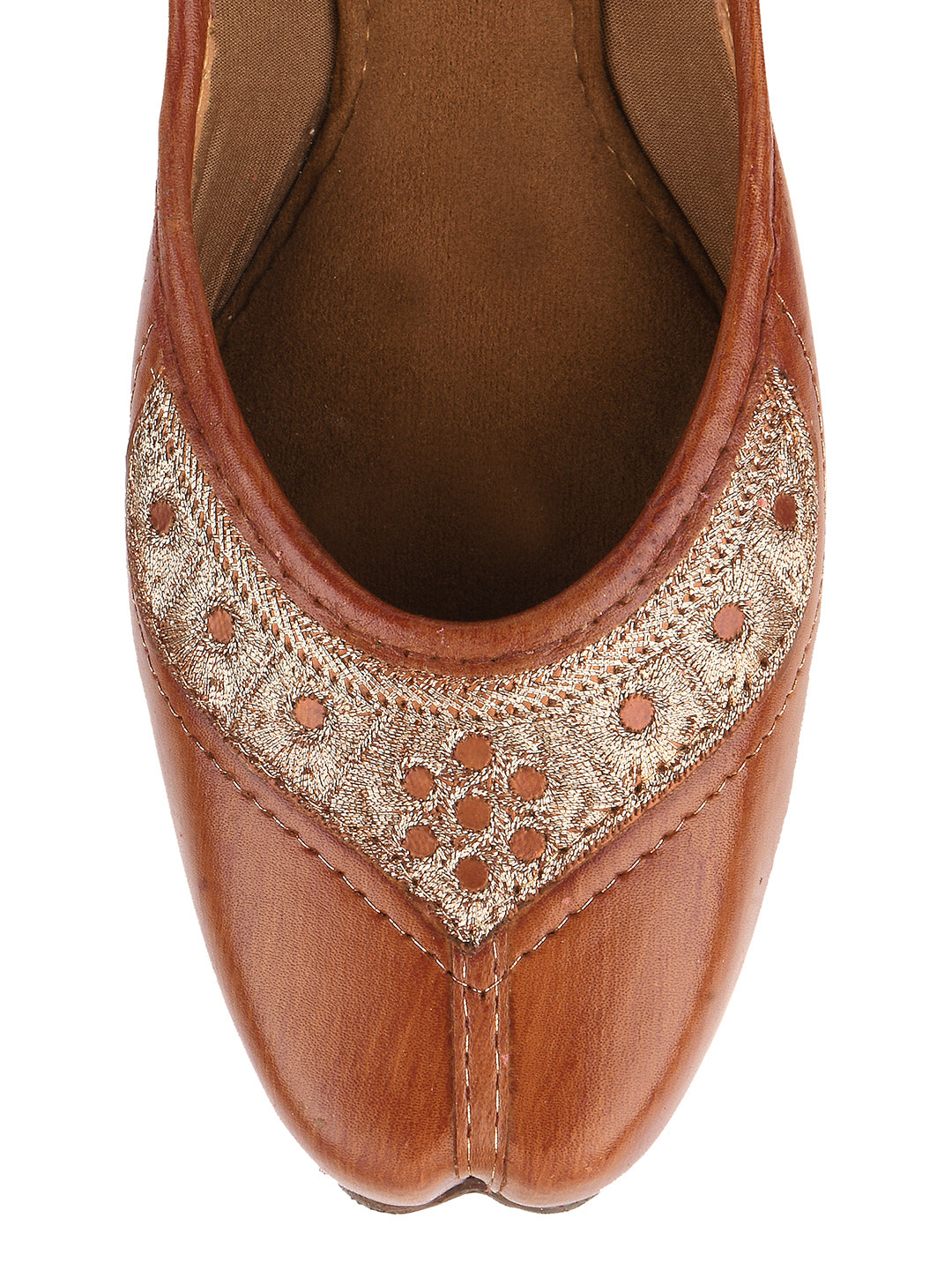 DESI COLOUR Women Brown Ethnic Punjabi Jutti