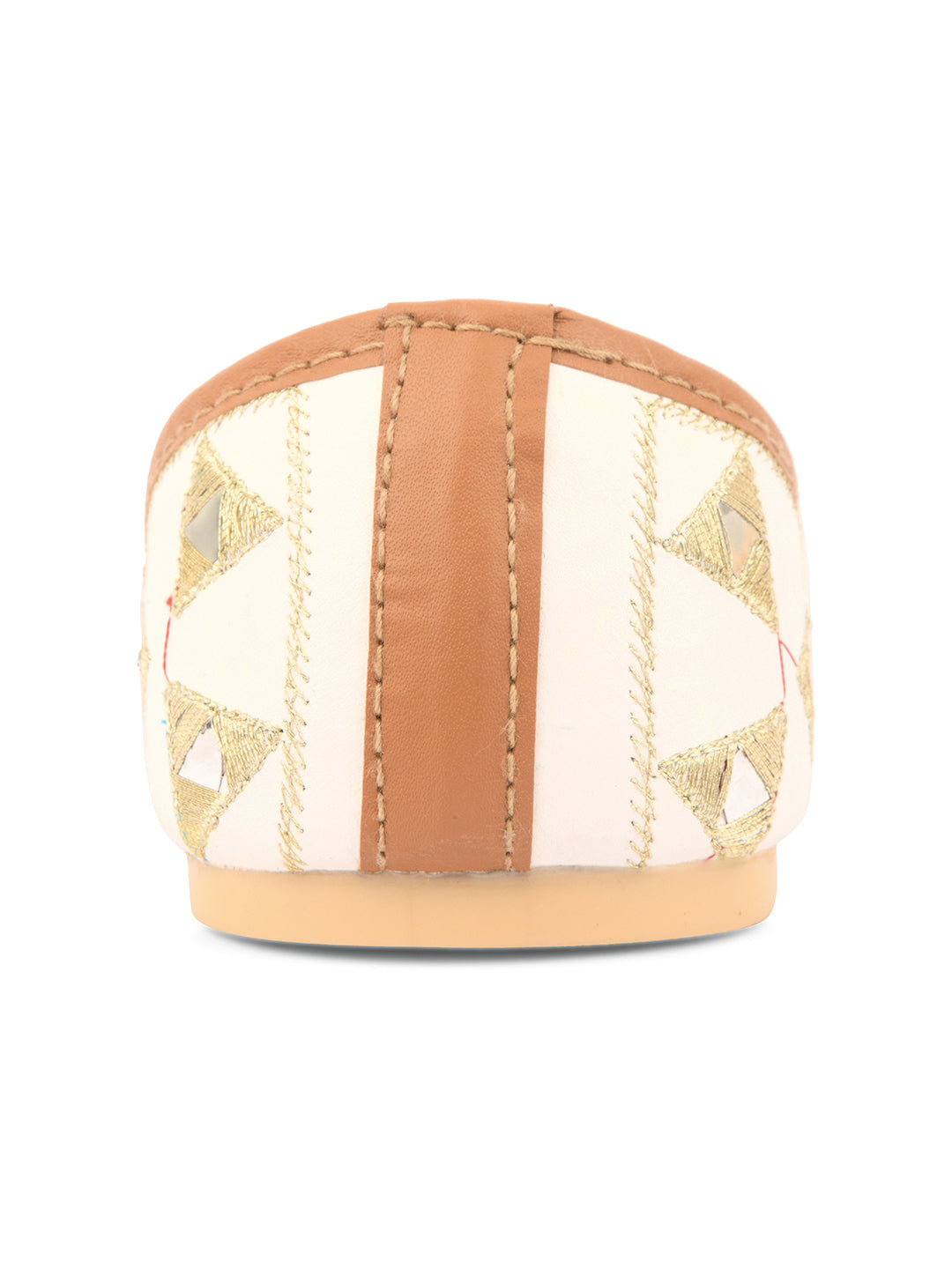 DESI COLOUR Women White Ethnic Punjabi Jutti