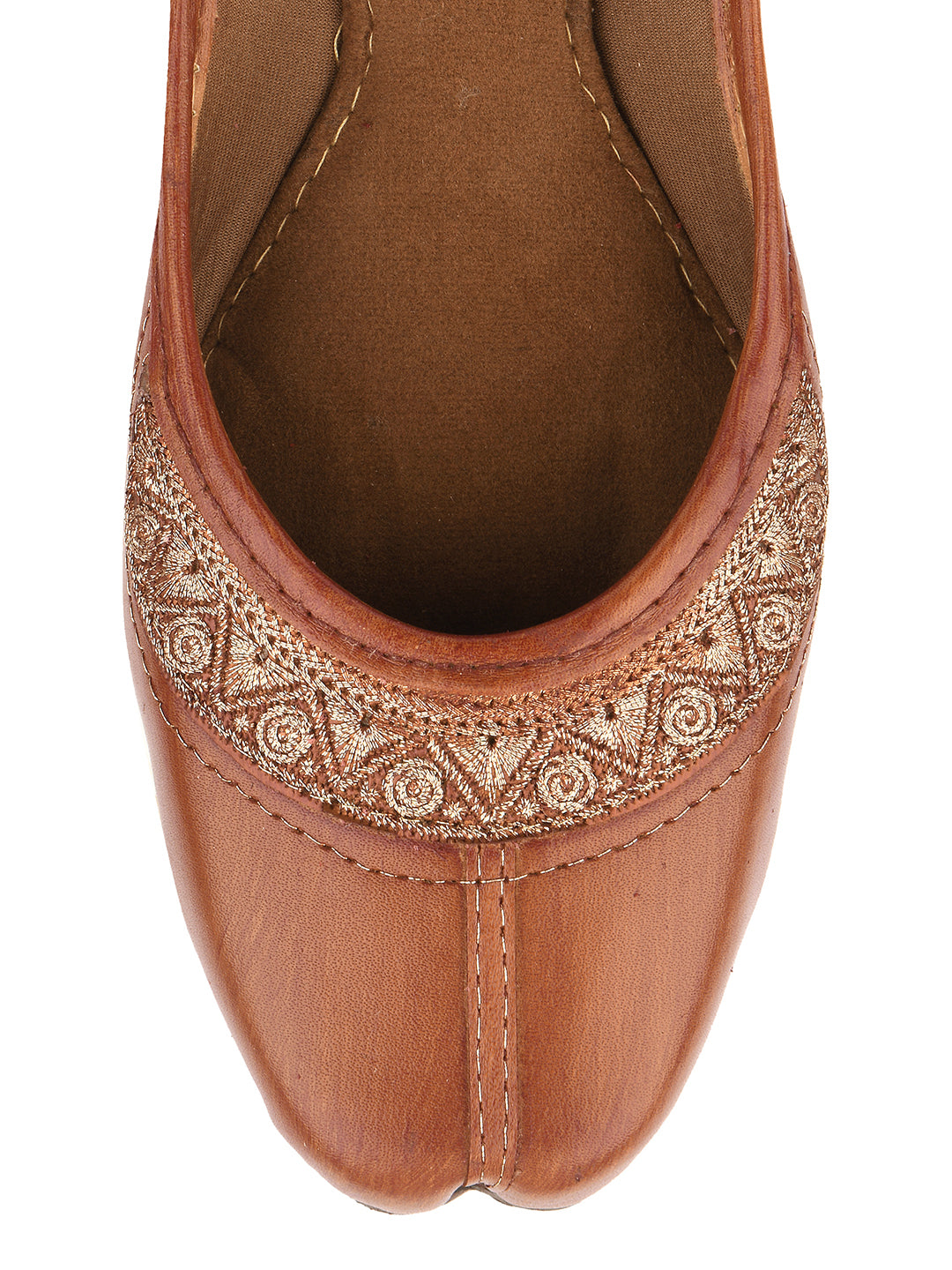 DESI COLOUR Women Brown Ethnic Punjabi Jutti
