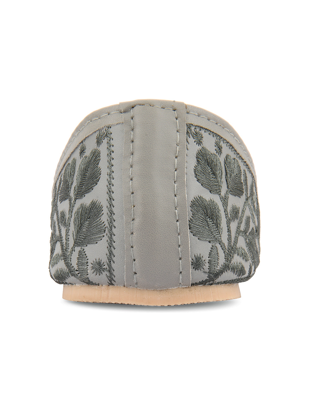 DESI COLOUR Women Grey Ethnic Punjabi Jutti