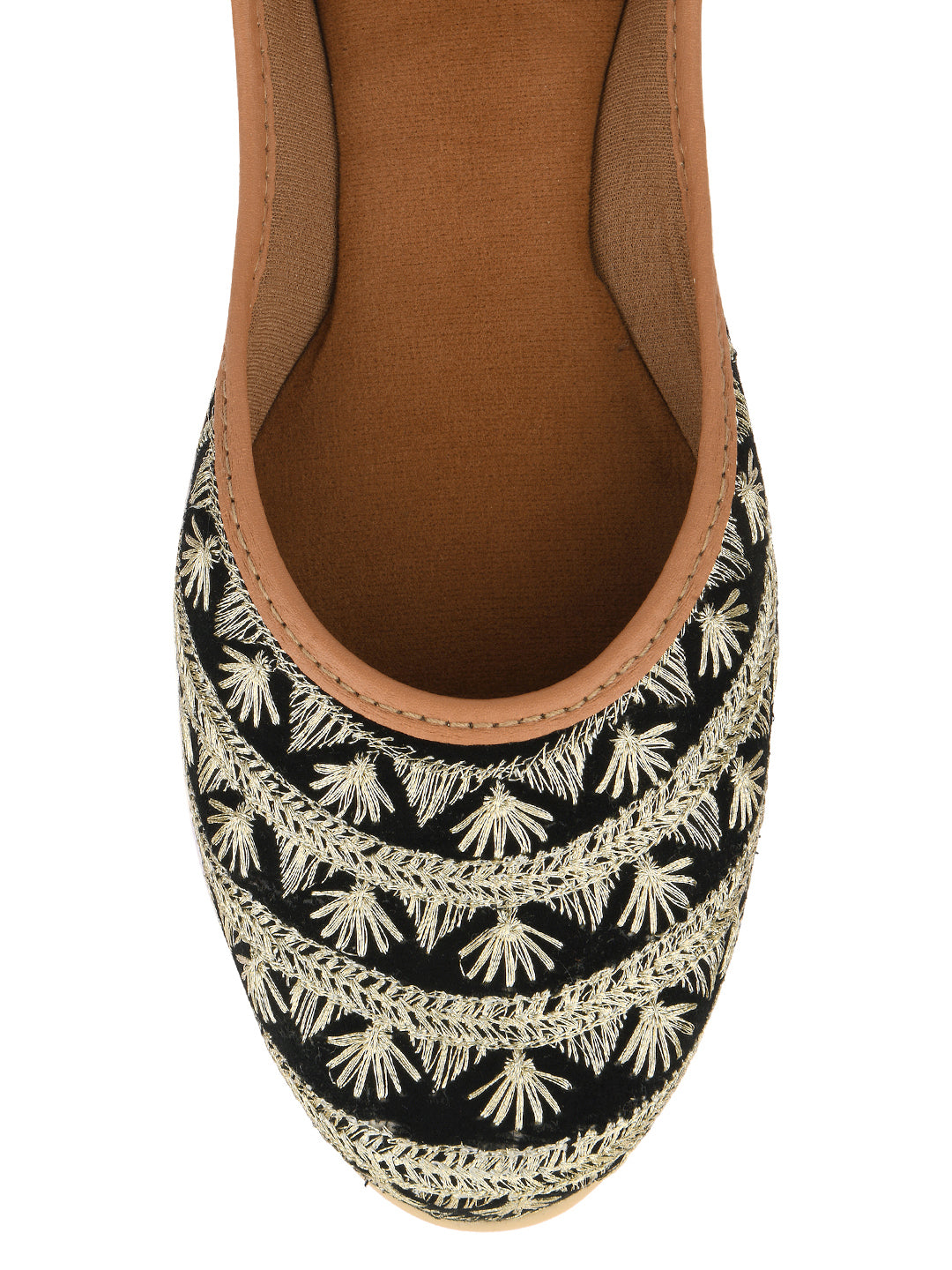 DESI COLOUR Women Black Ethnic Punjabi Jutti