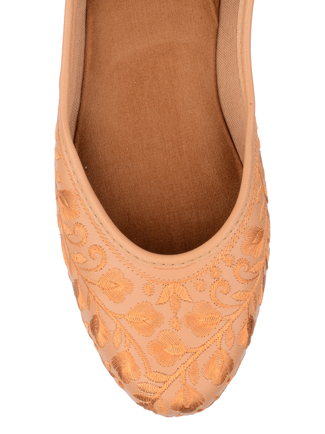 DESI COLOUR Women Tan Ethnic Punjabi Jutti
