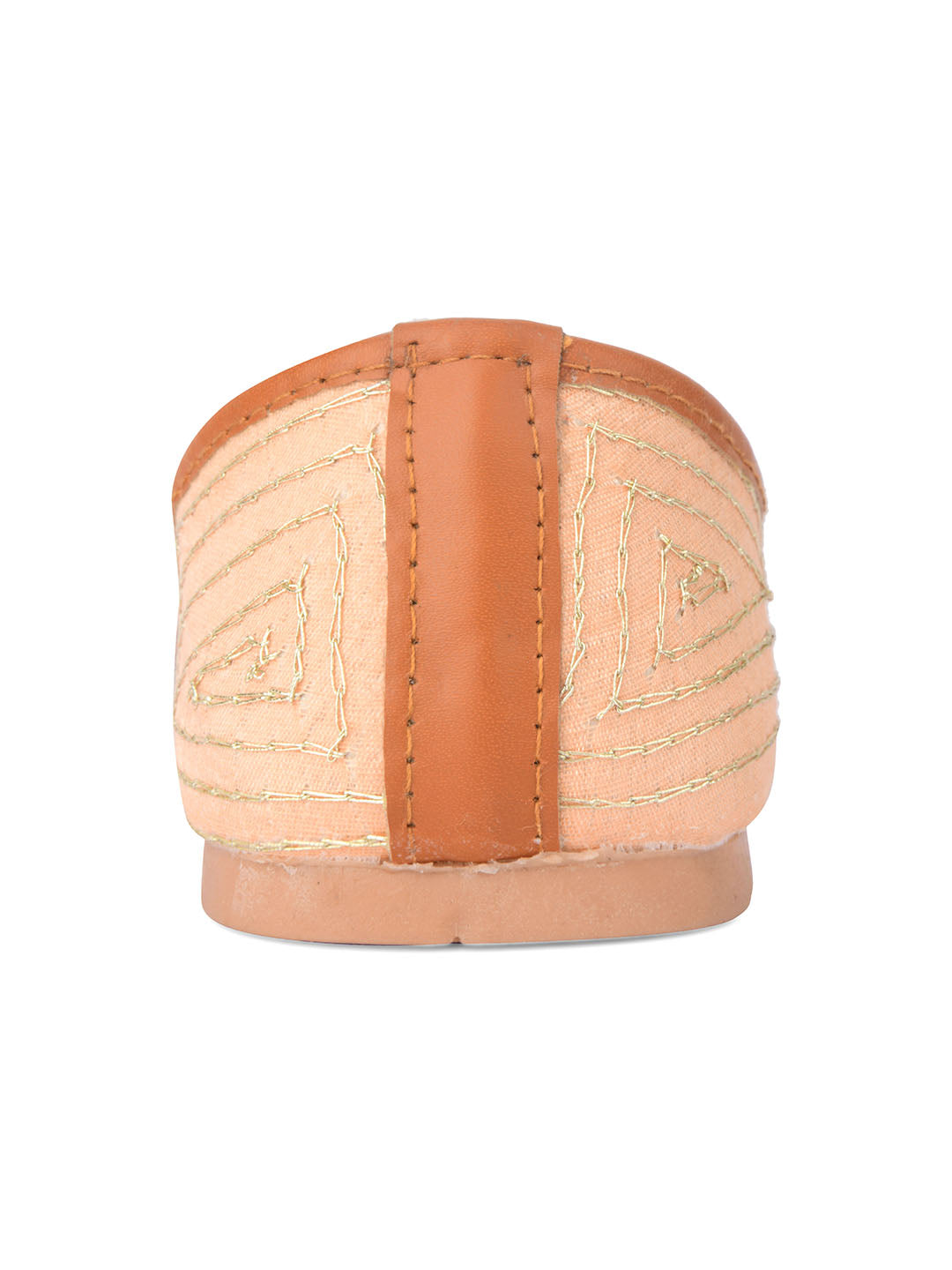 DESI COLOUR Women Peach Ethnic Punjabi Jutti