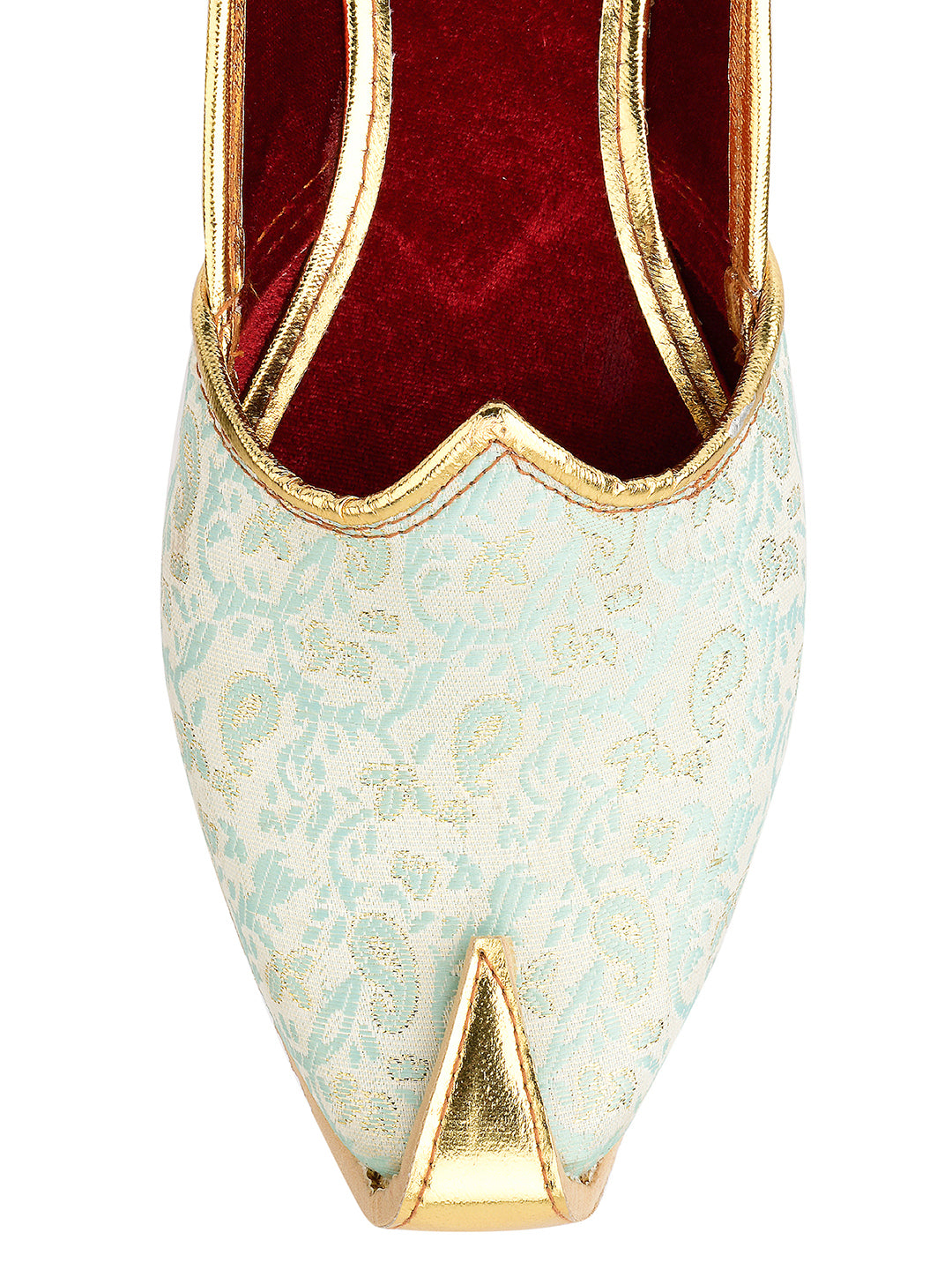 DESI COLOUR Mens Gold Ethnic Footwear/Punjabi Jutti