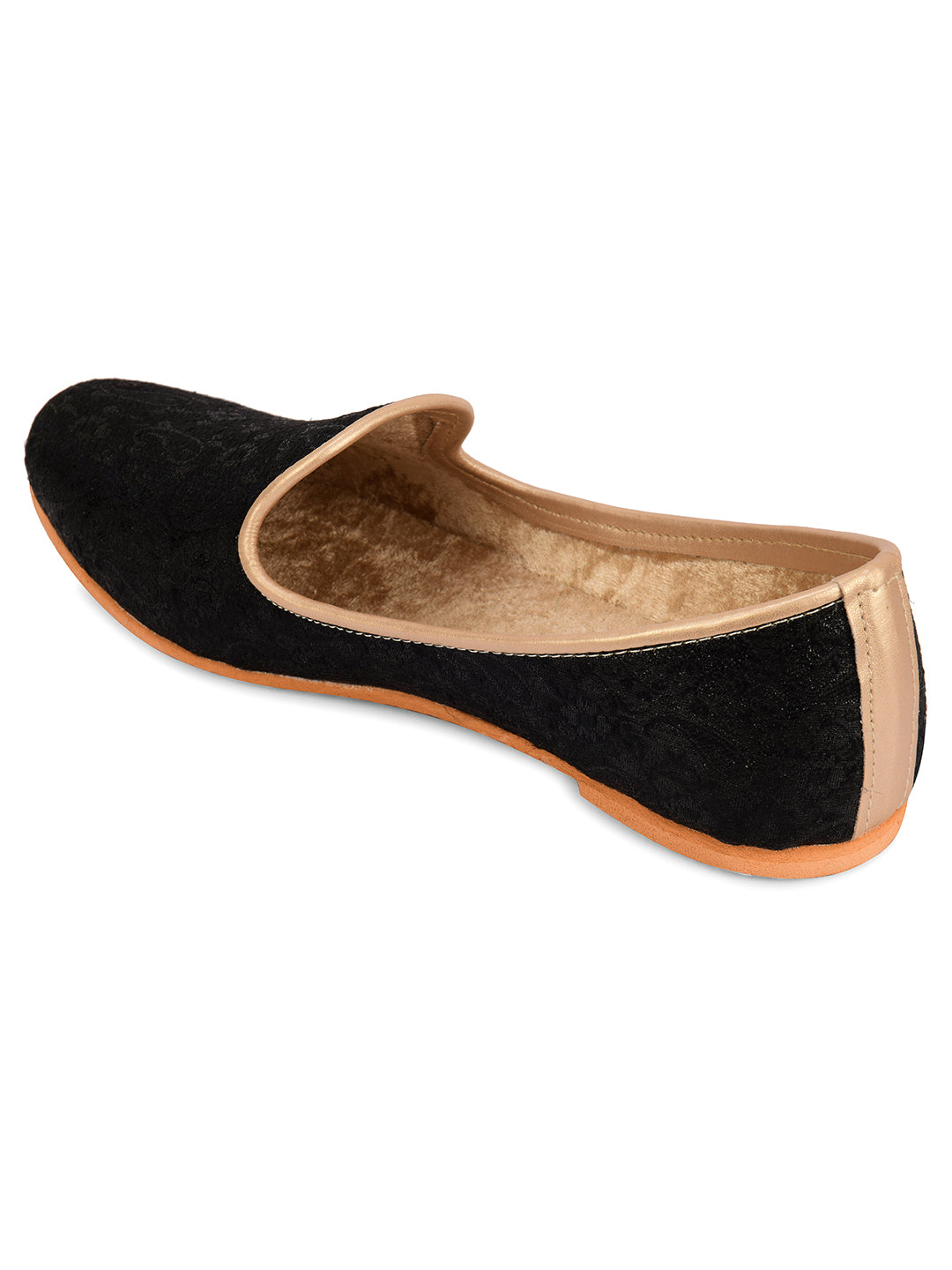 DESI COLOUR Mens Gold Ethnic Footwear/Punjabi Jutti