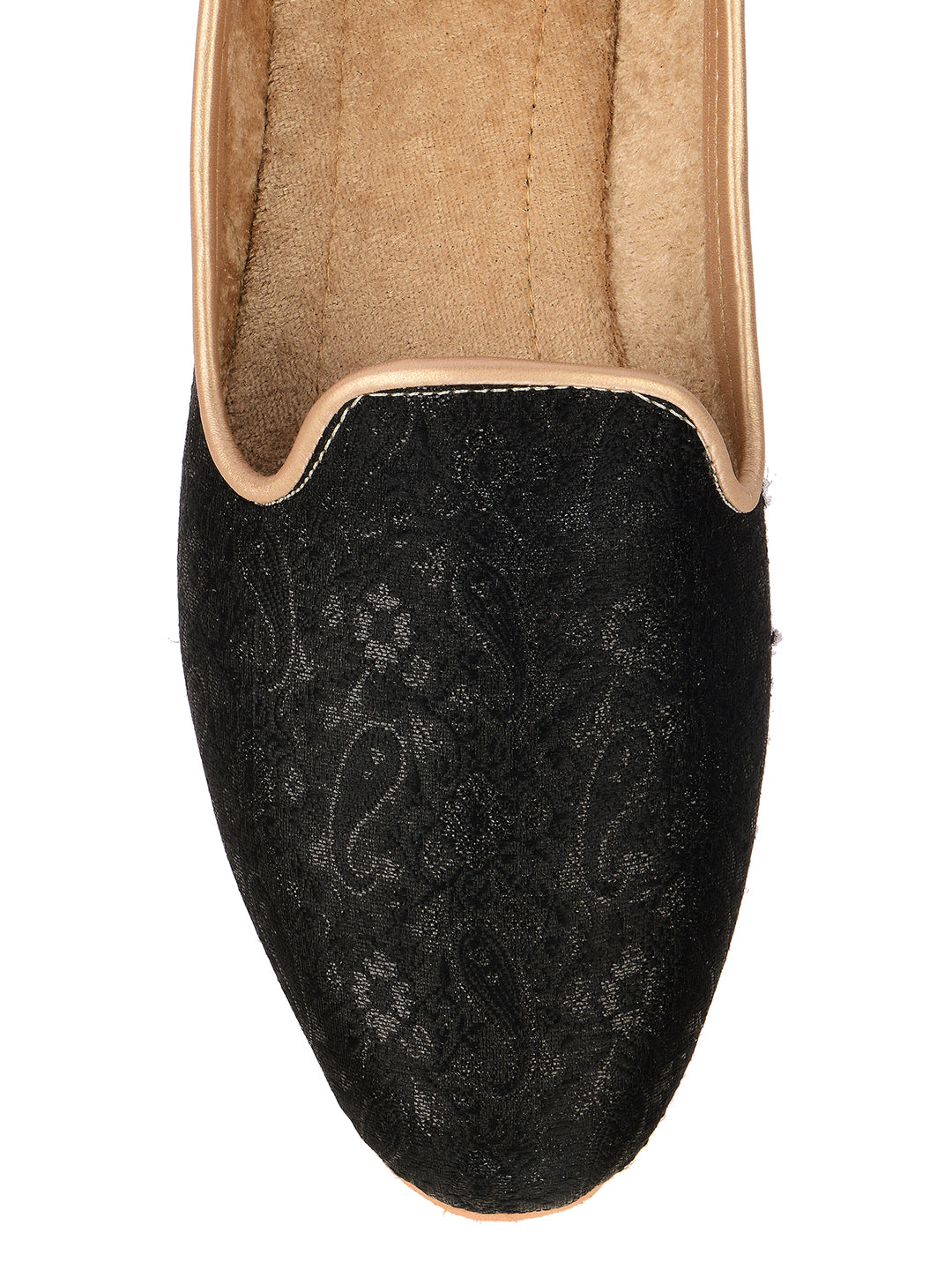 DESI COLOUR Mens Gold Ethnic Footwear/Punjabi Jutti