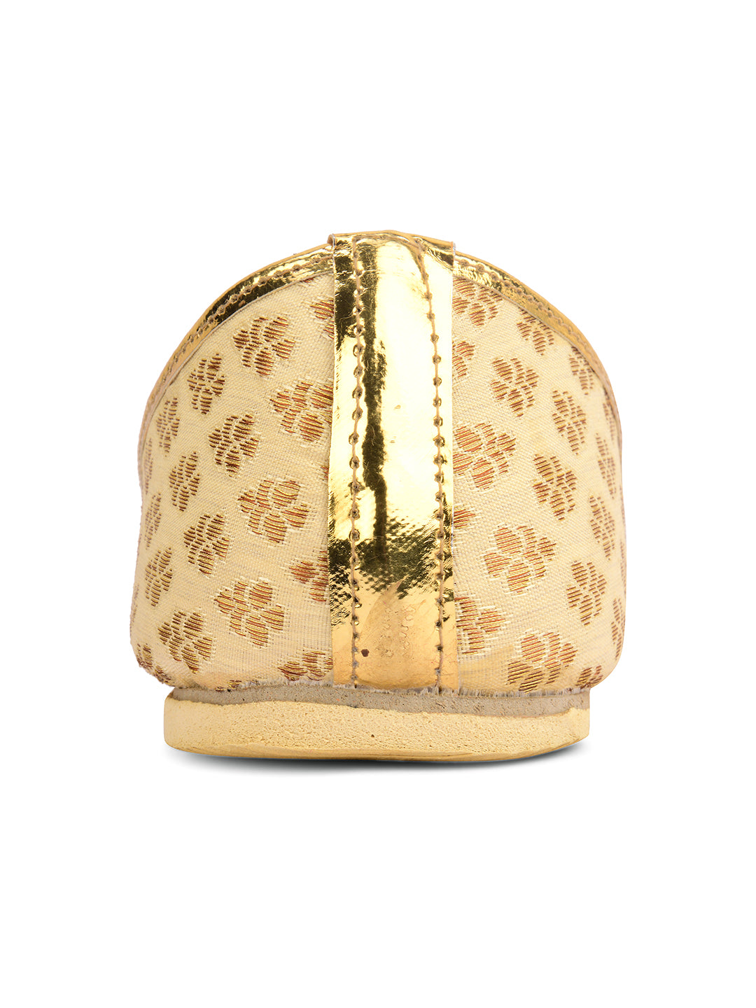 DESI COLOUR Mens Gold Ethnic Footwear/Punjabi Jutti