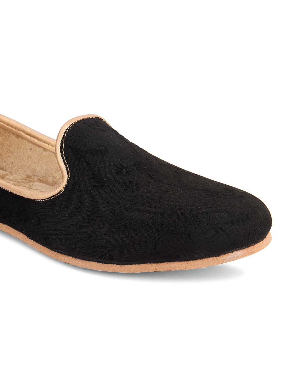 DESI COLOUR Mens Gold Ethnic Footwear/Punjabi Jutti