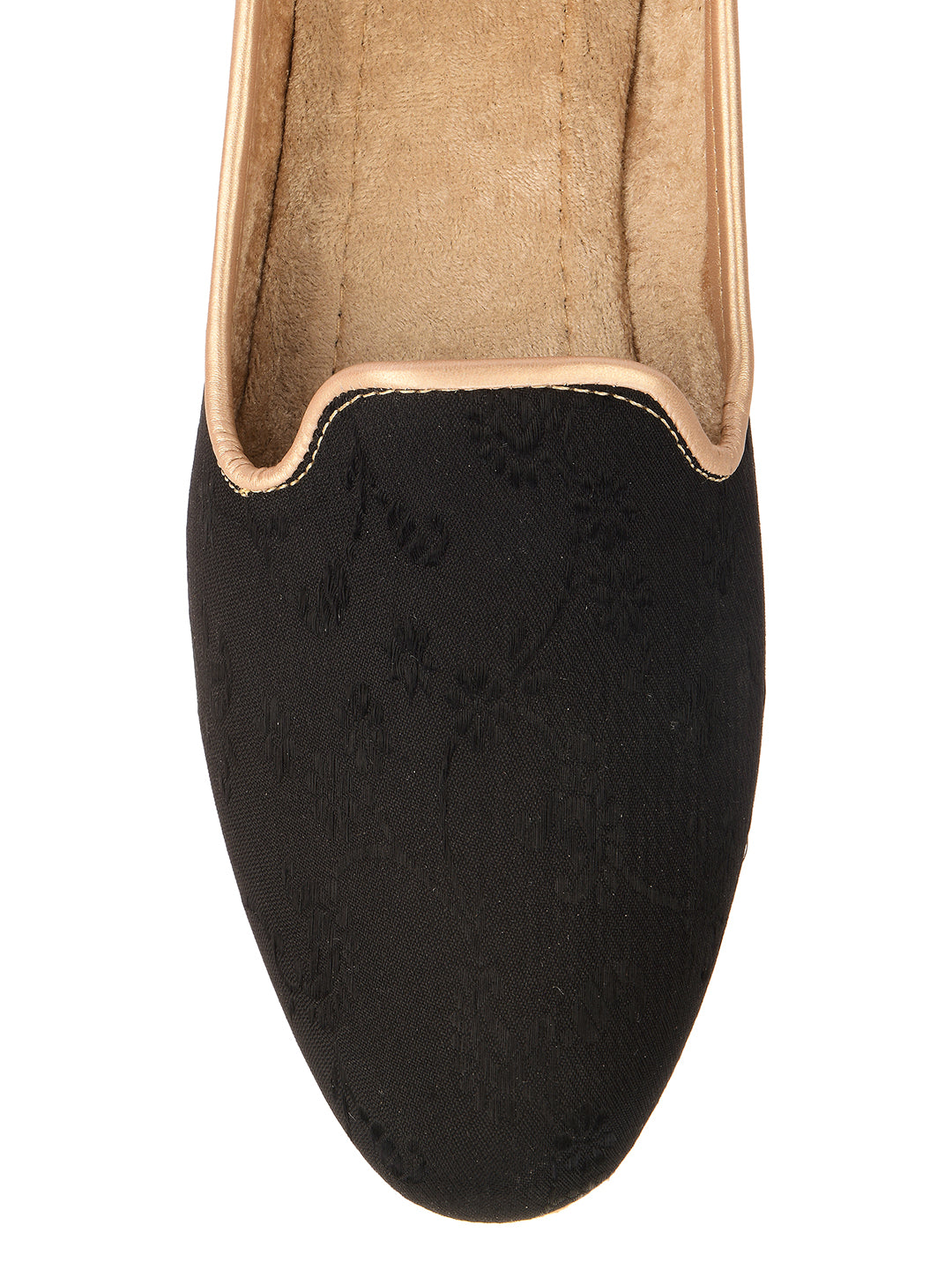 DESI COLOUR Mens Gold Ethnic Footwear/Punjabi Jutti