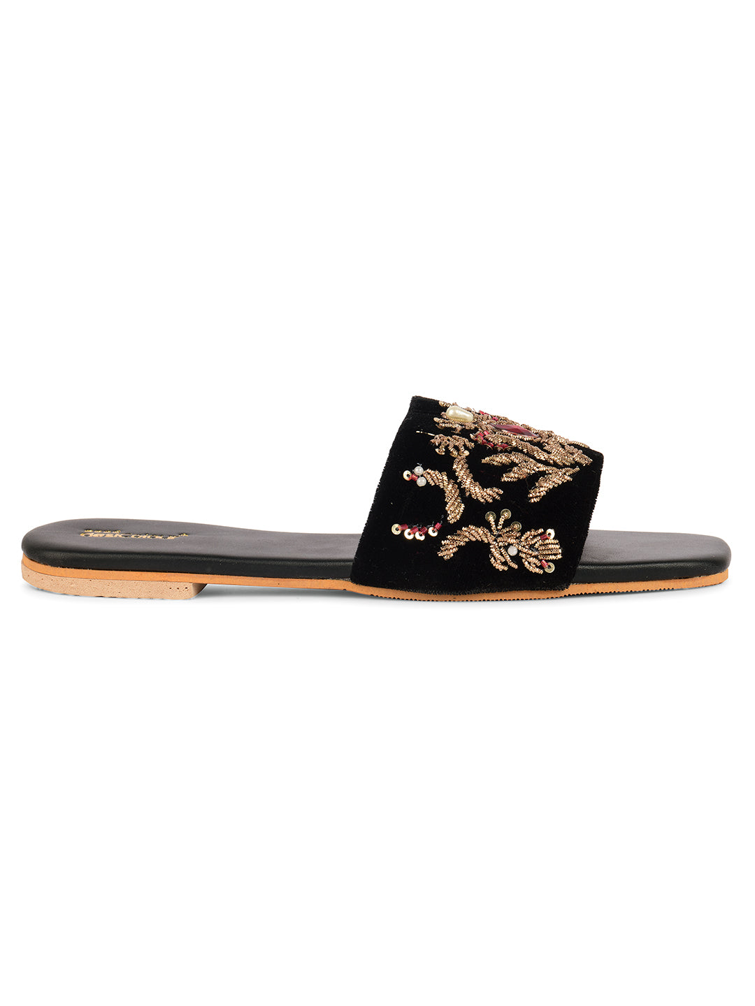 DESI COLOUR Women Black Ethnic Punjabi Jutti