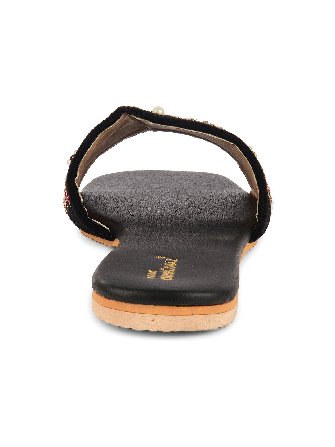 DESI COLOUR Women Black Ethnic Punjabi Jutti
